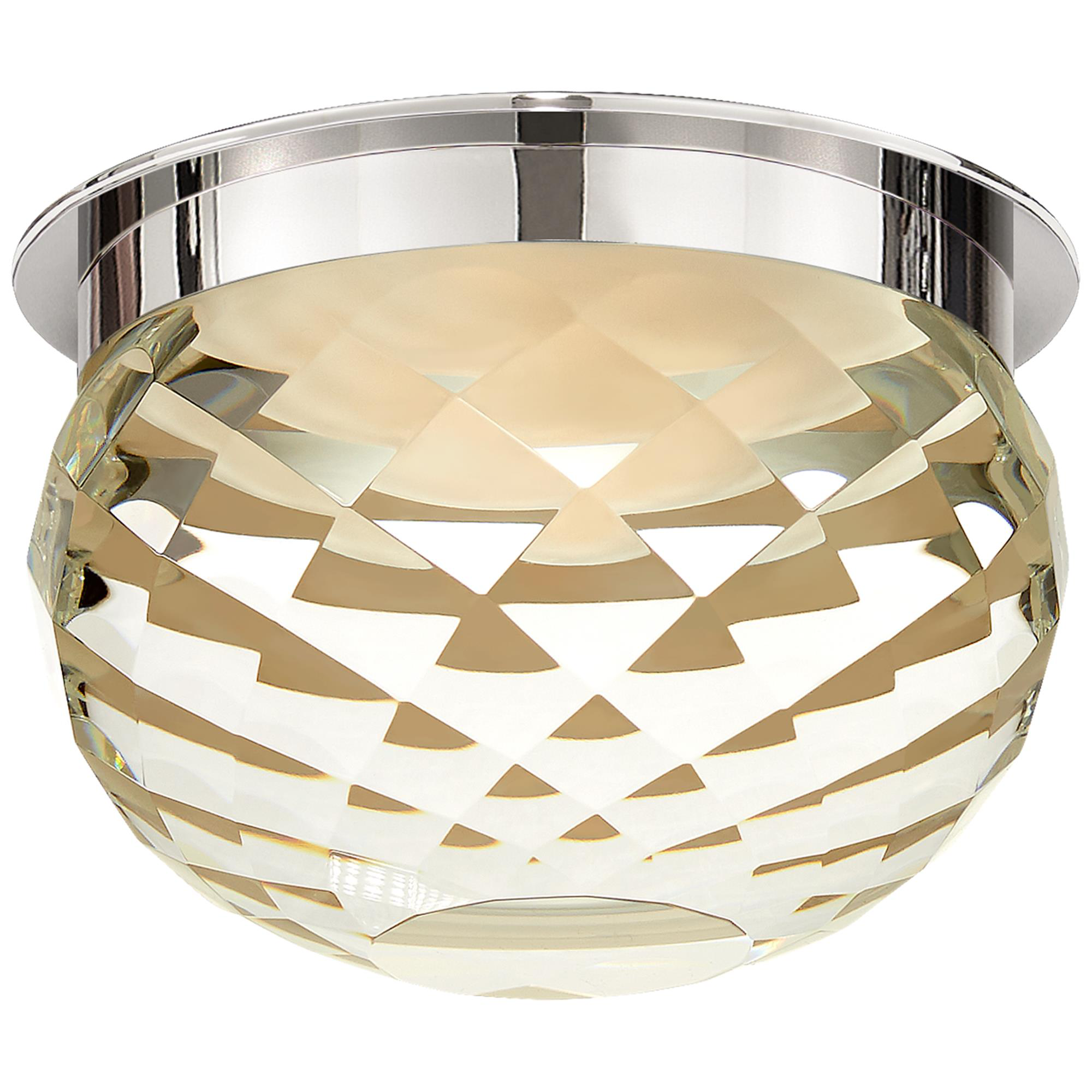 Shown in Polished Nickel finish and Clear glass