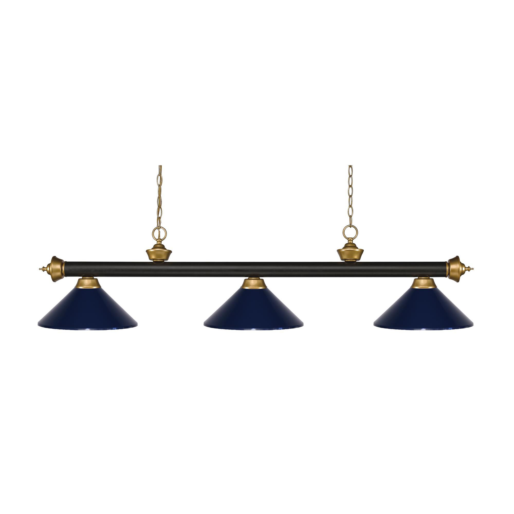 Shown in Bronze + Satin Gold finish and Steel glass and Steel shade