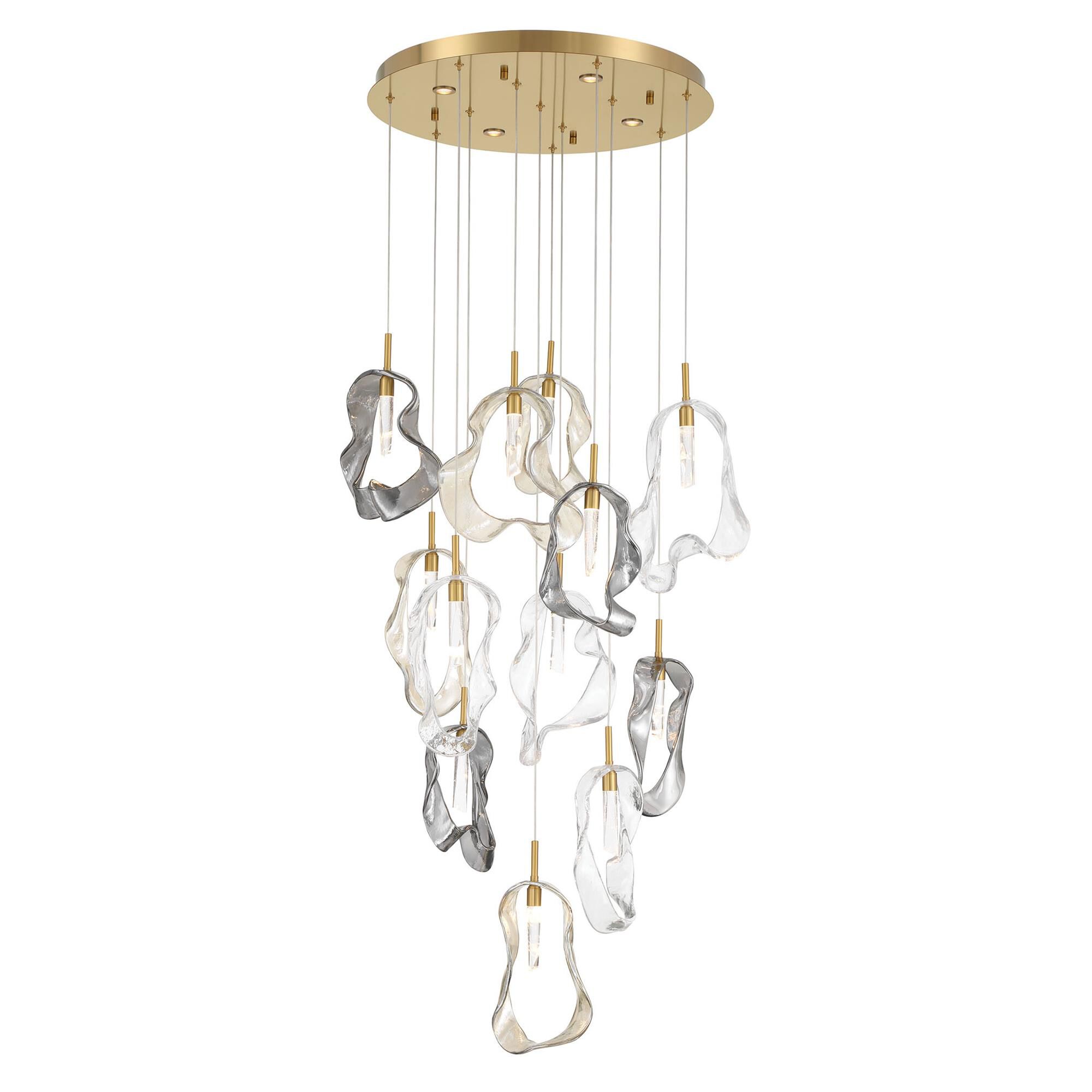 Shown in Gold finish and Mixed glass