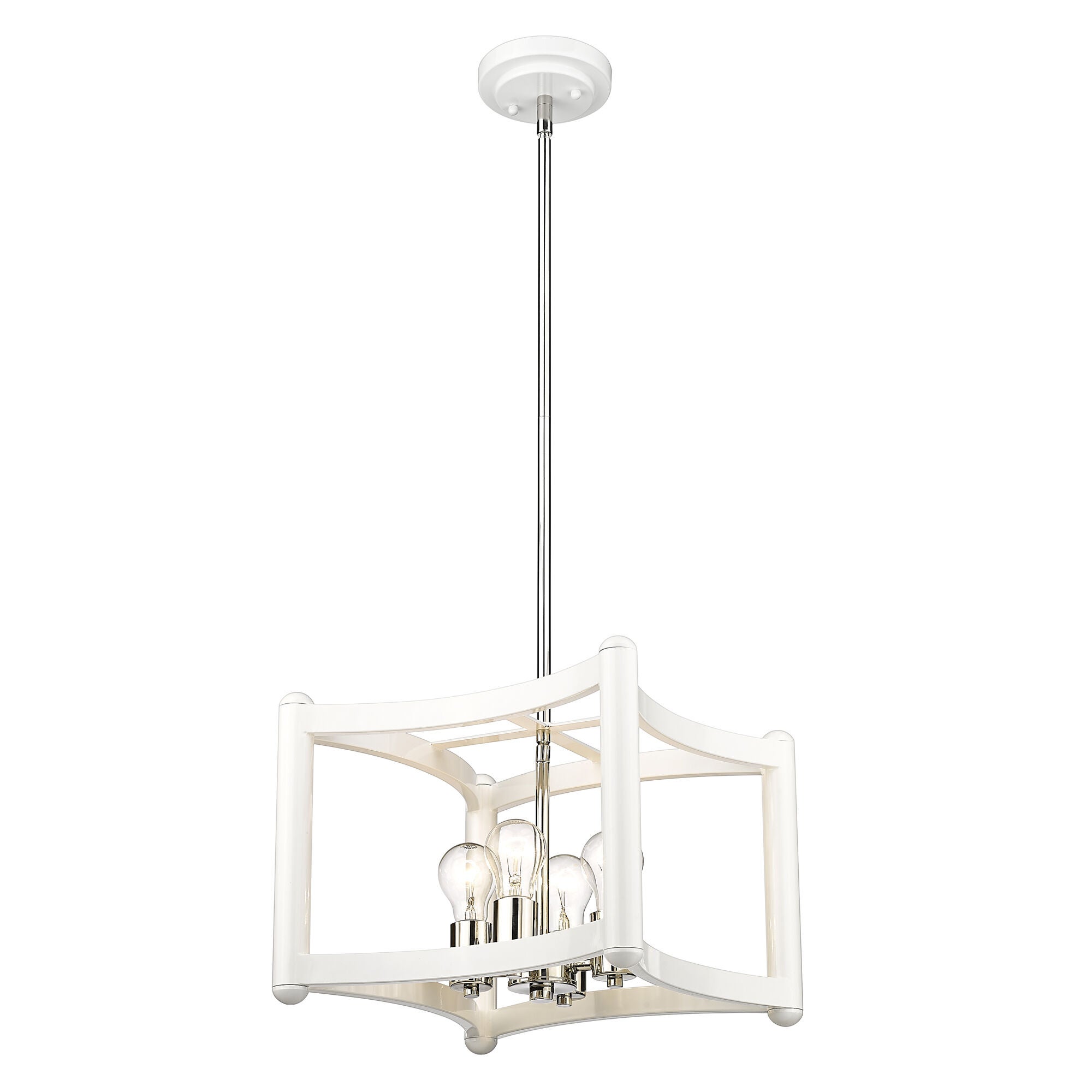Shown in White With Polished Nickel Cluster finish