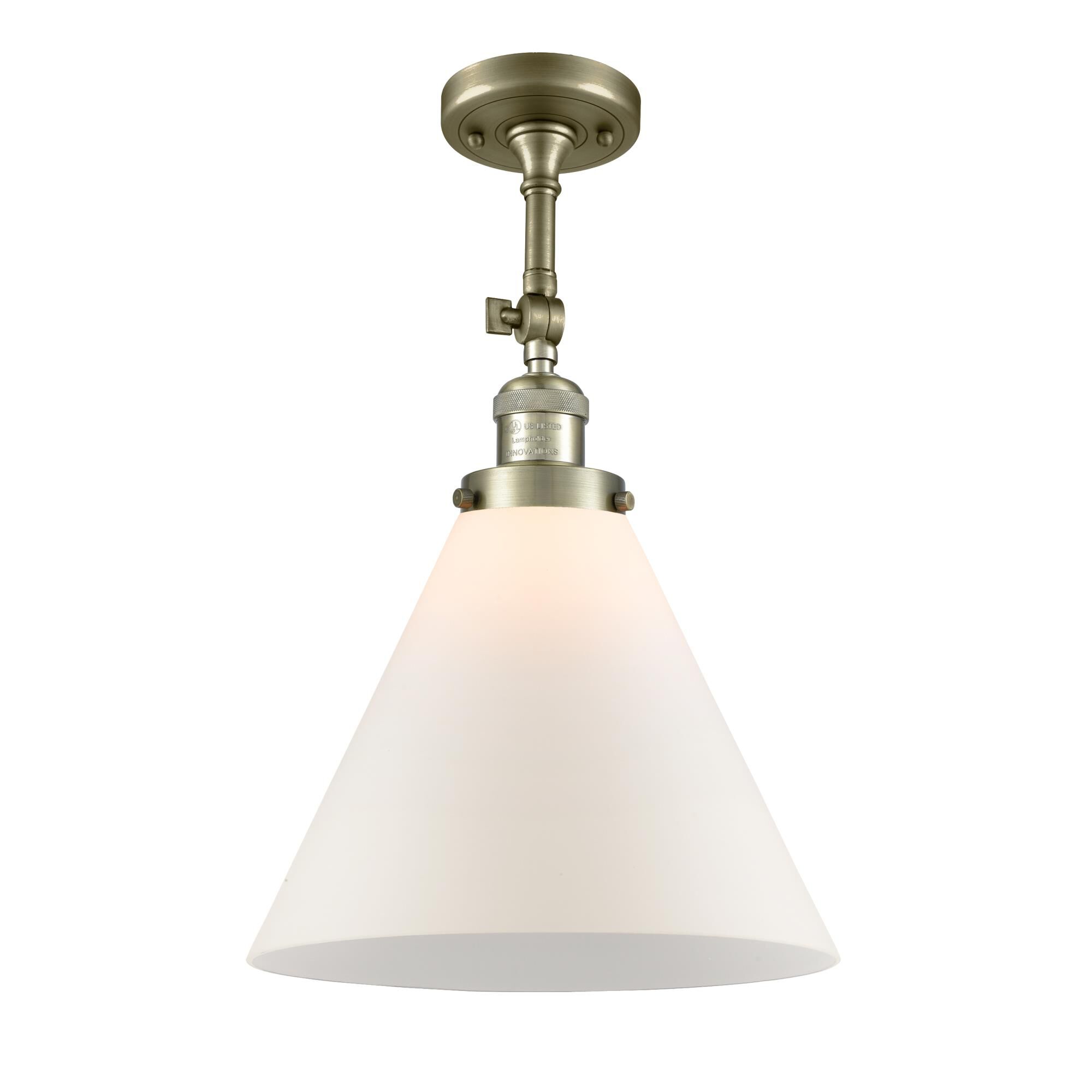 Bruno Marashlian Cone 12 Inch 1 Light Semi Flush Mount by Innovations Lighting