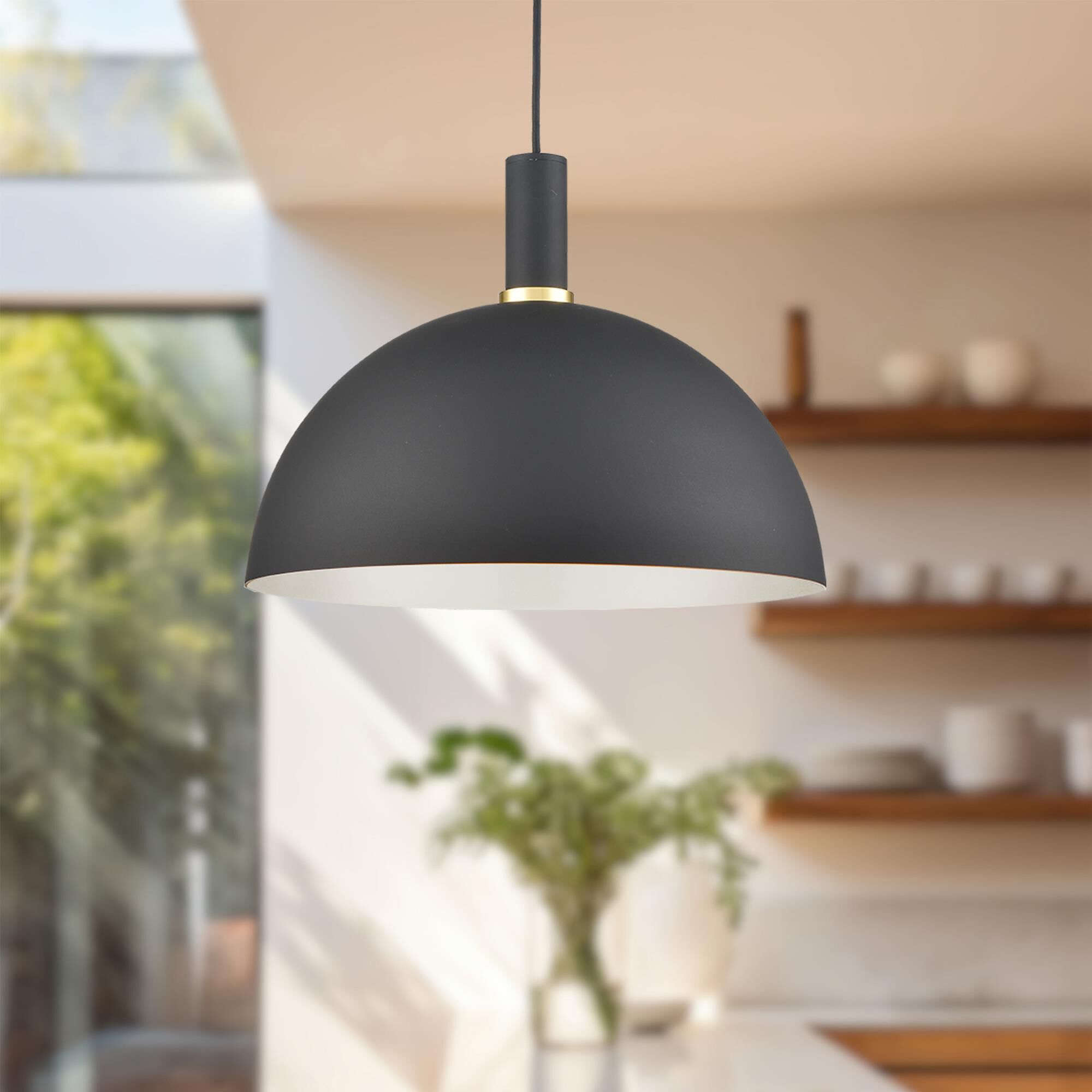 Shown in Black - Gold finish and Aluminium shade