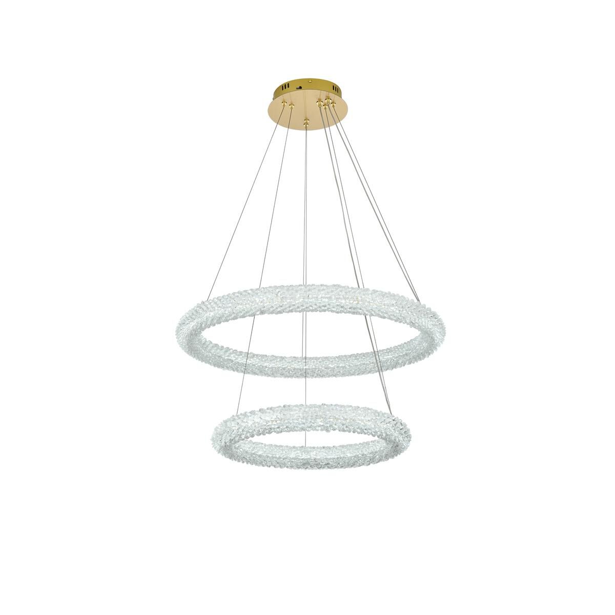 Shown in Satin Gold finish and Clear Royal Cut crystal