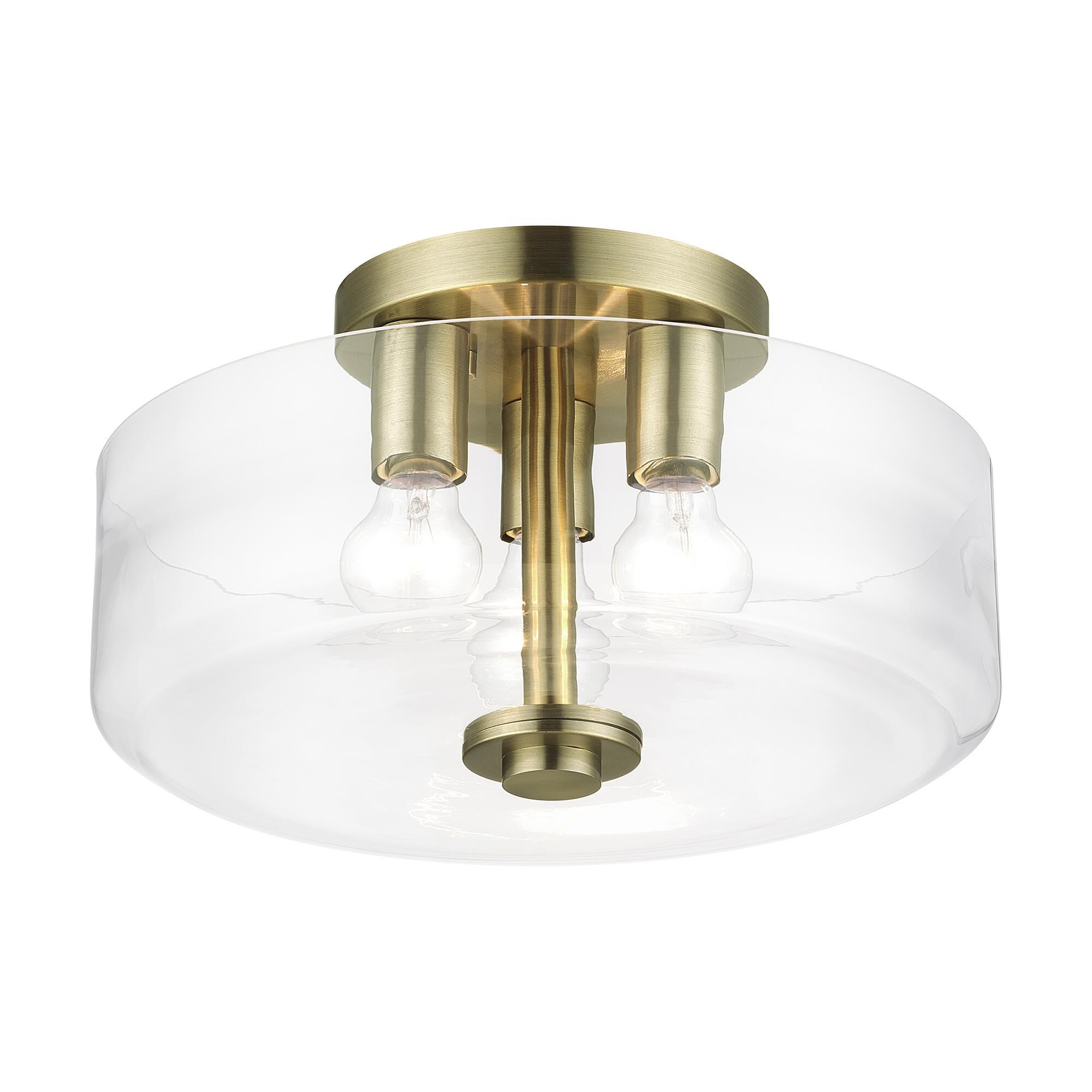 Whitworth 15 Inch Semi Flush Mount by Livex Lighting