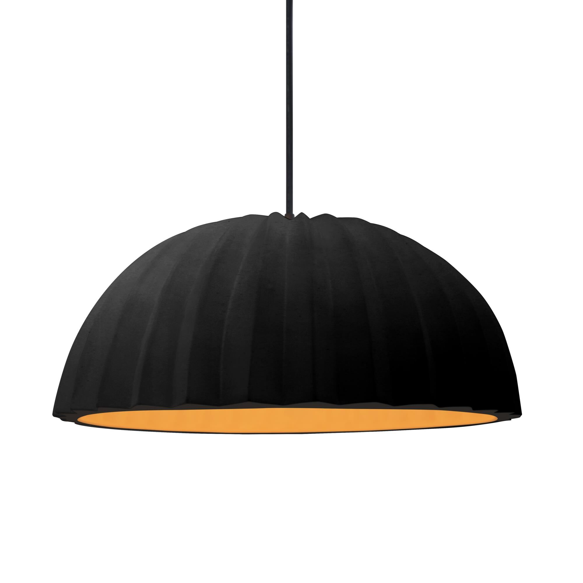 Pleated Dome 13 Inch Large Pendant by Justice Design Group