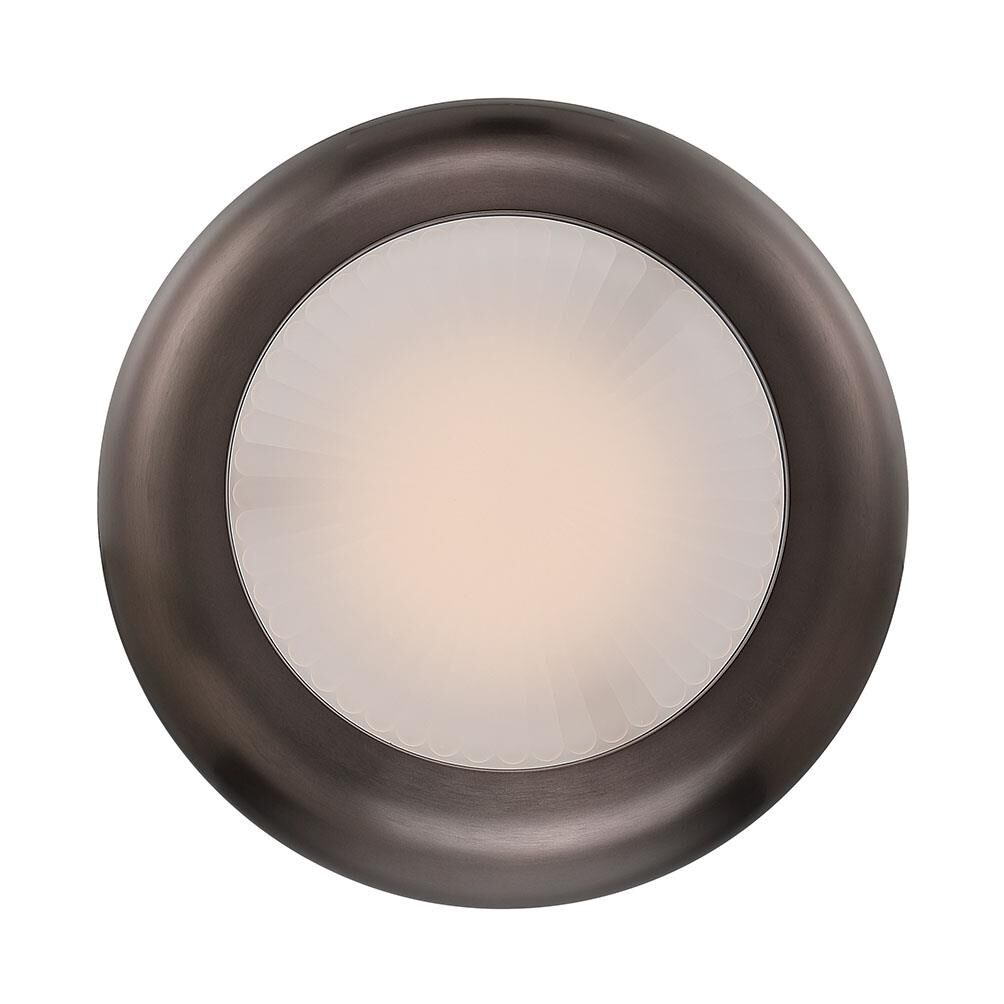 Shown in Harlow Bronze finish and Etched glass