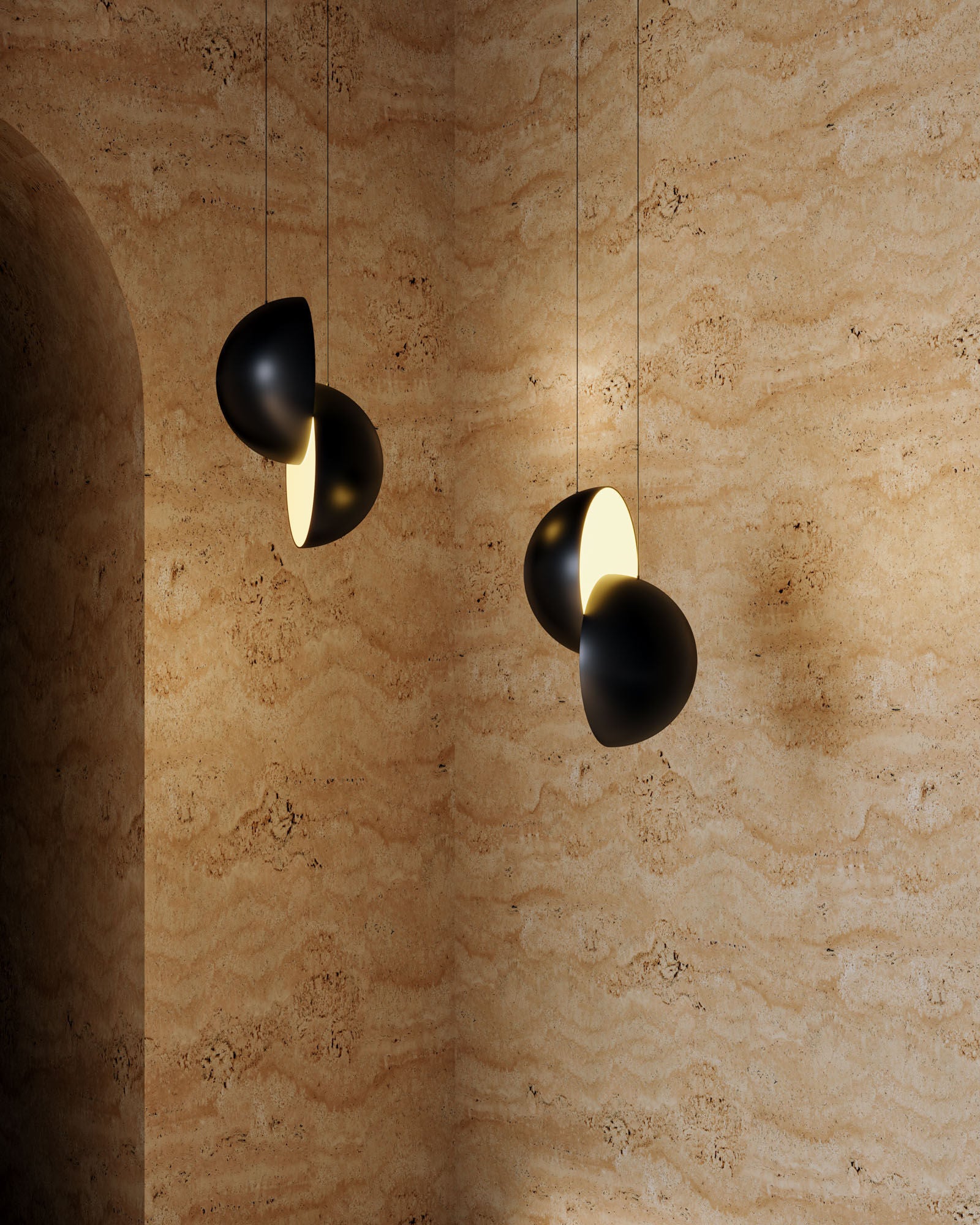 Shown in Black finish and Steel shade