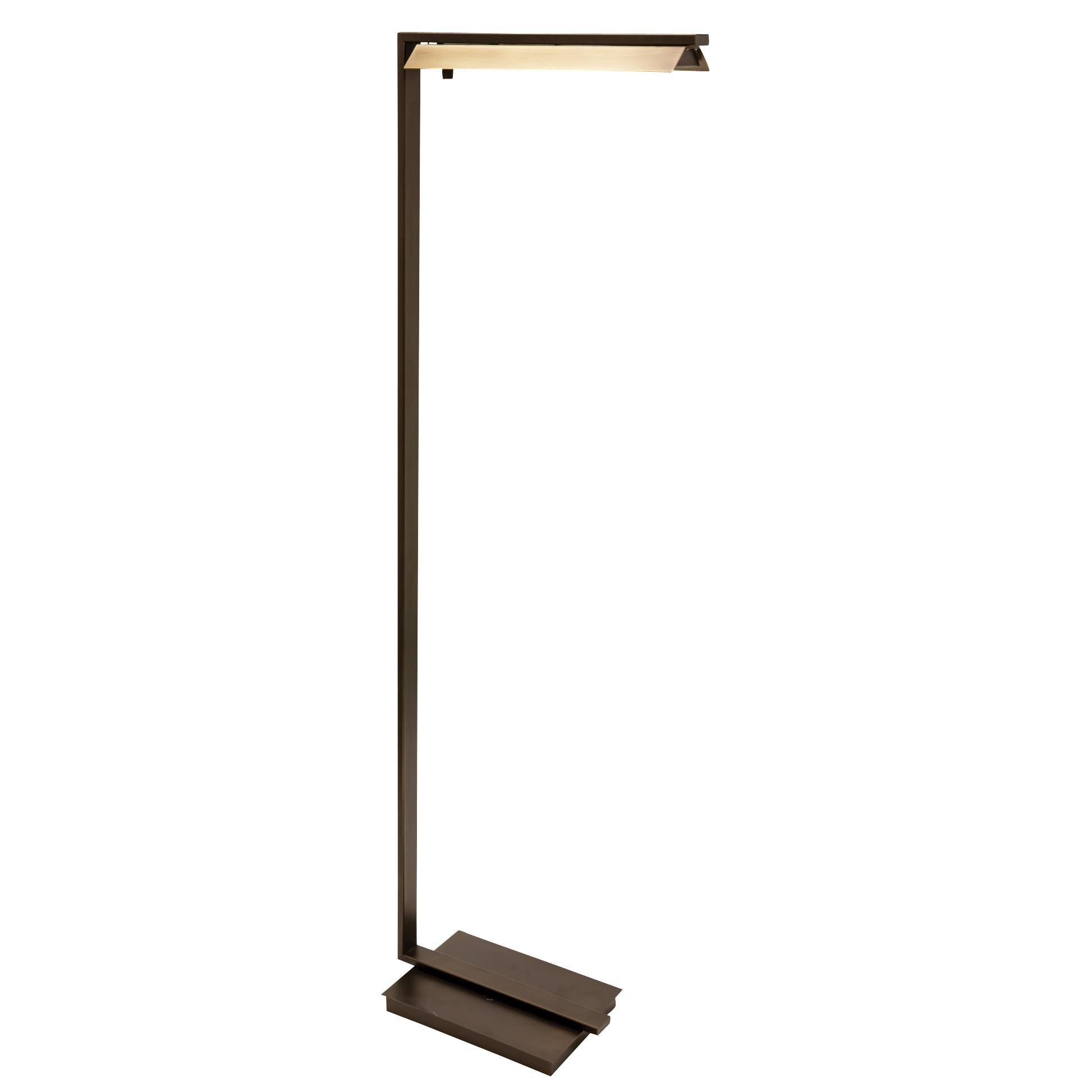 Shown in Chestnut Bronze With Antique Brass finish and Metal shade