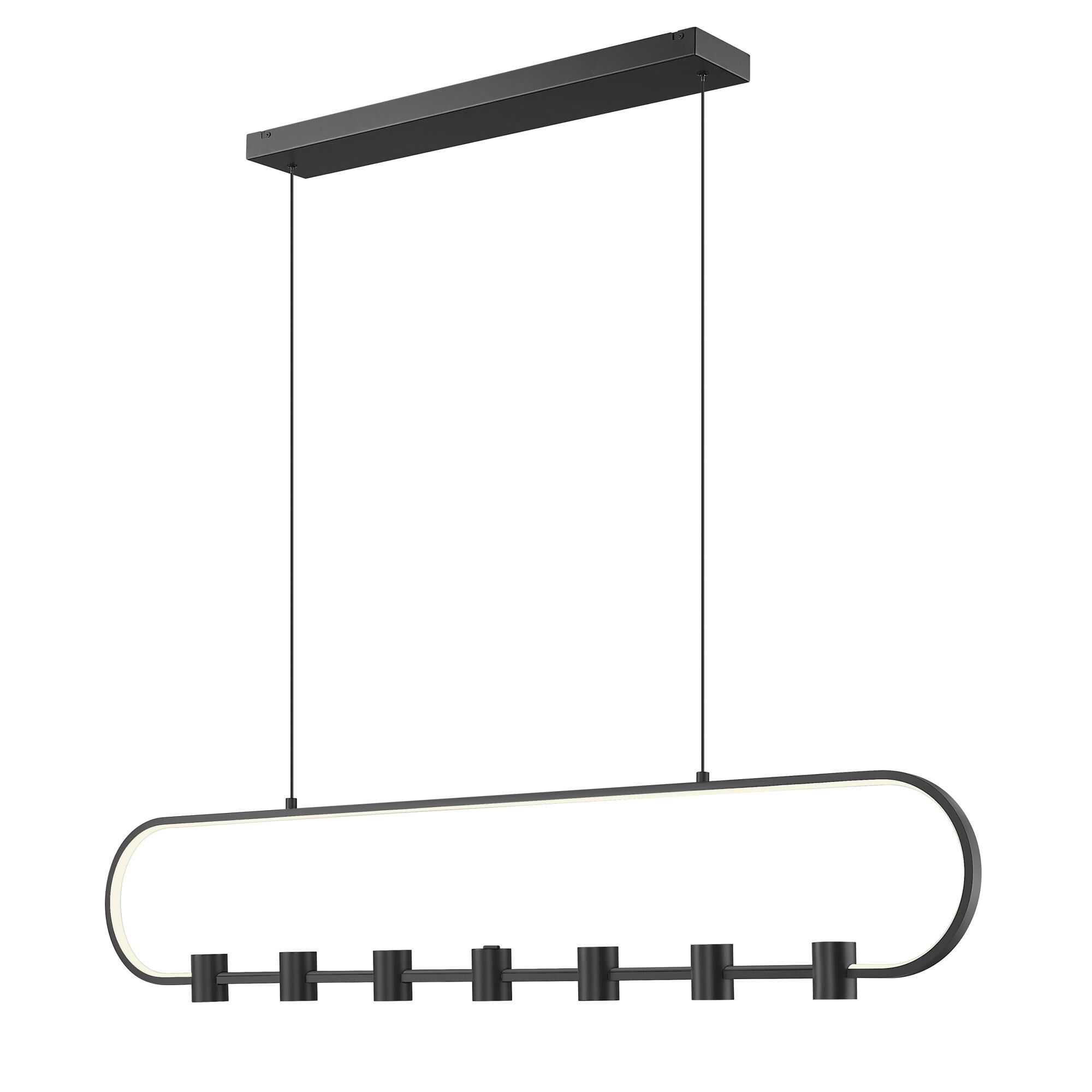 Shown in Matte Black finish and White glass