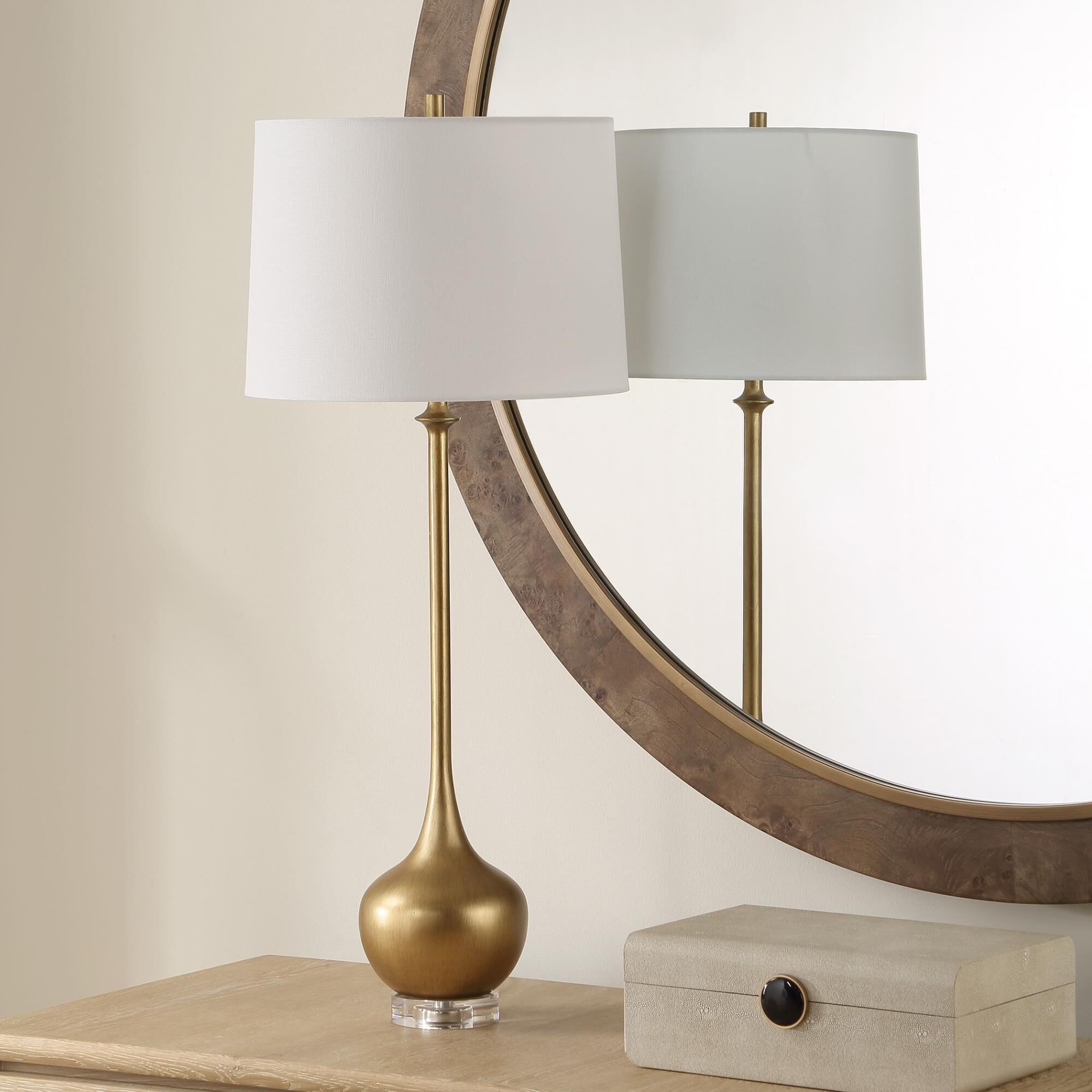 Renee Wightman Good As Gold 34 Inch Accent Lamp by Uttermost