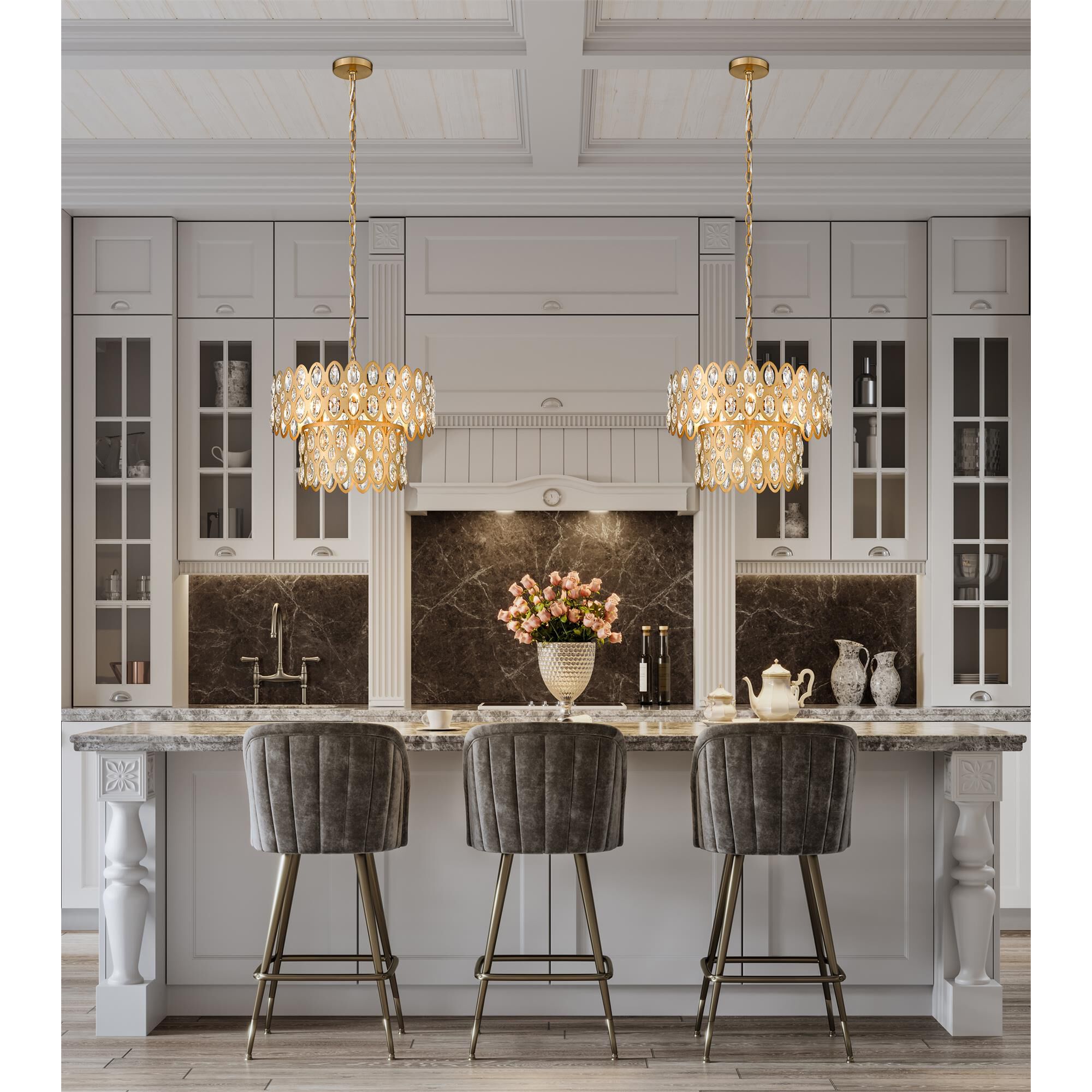 Shown in Heirloom Brass finish