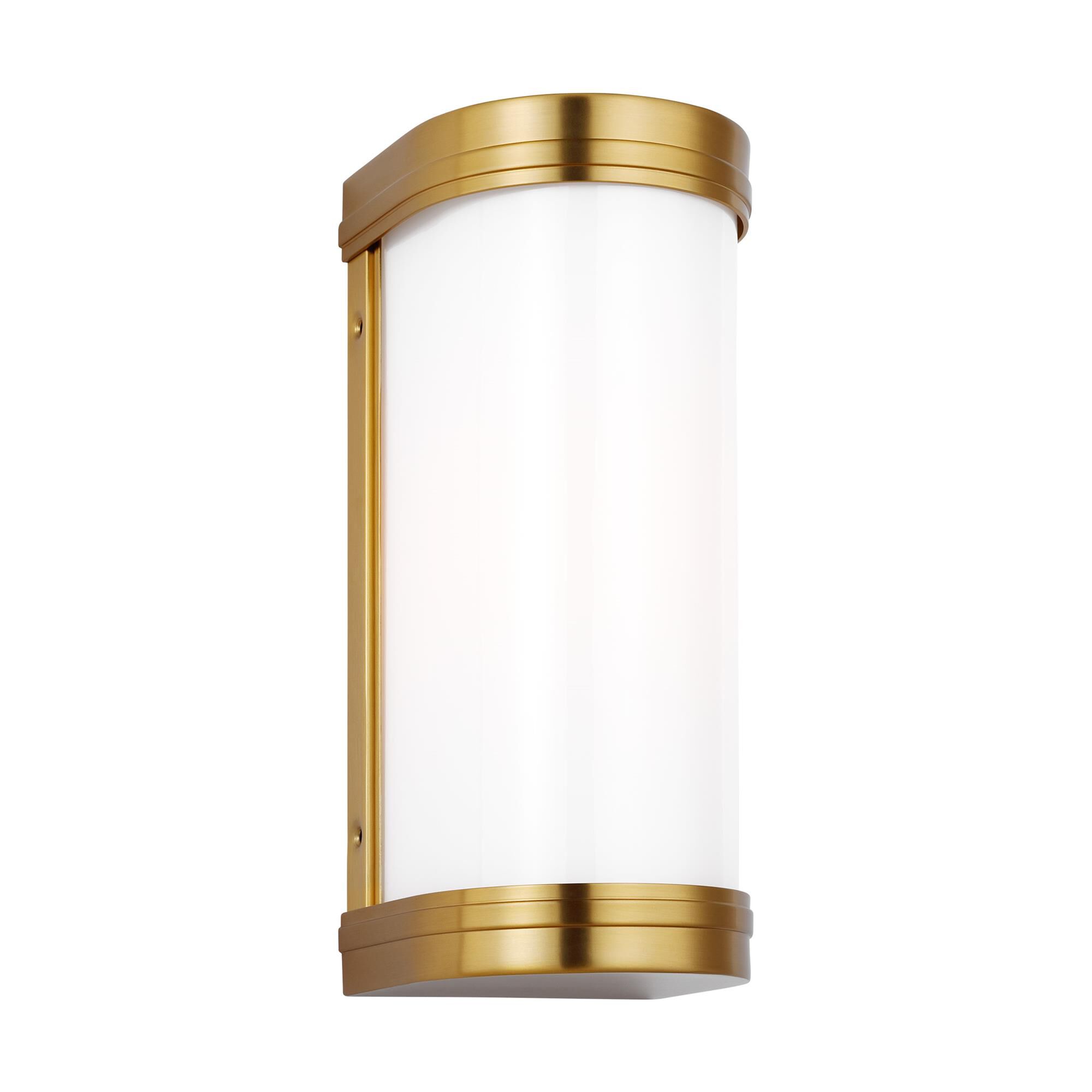 Shown in Burnished Brass finish and Opal Etched Glass shade