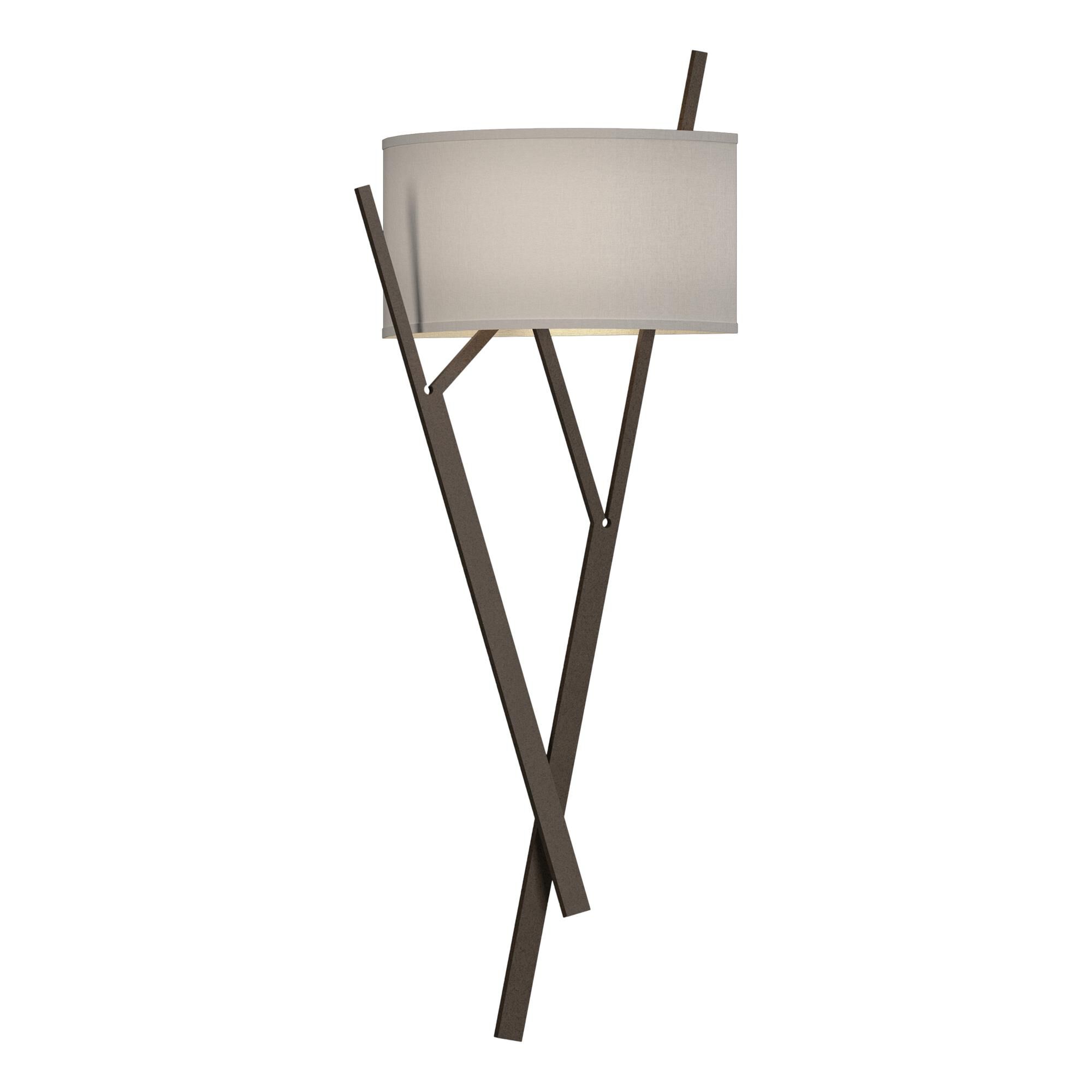 Shown in Bronze finish and Flax shade
