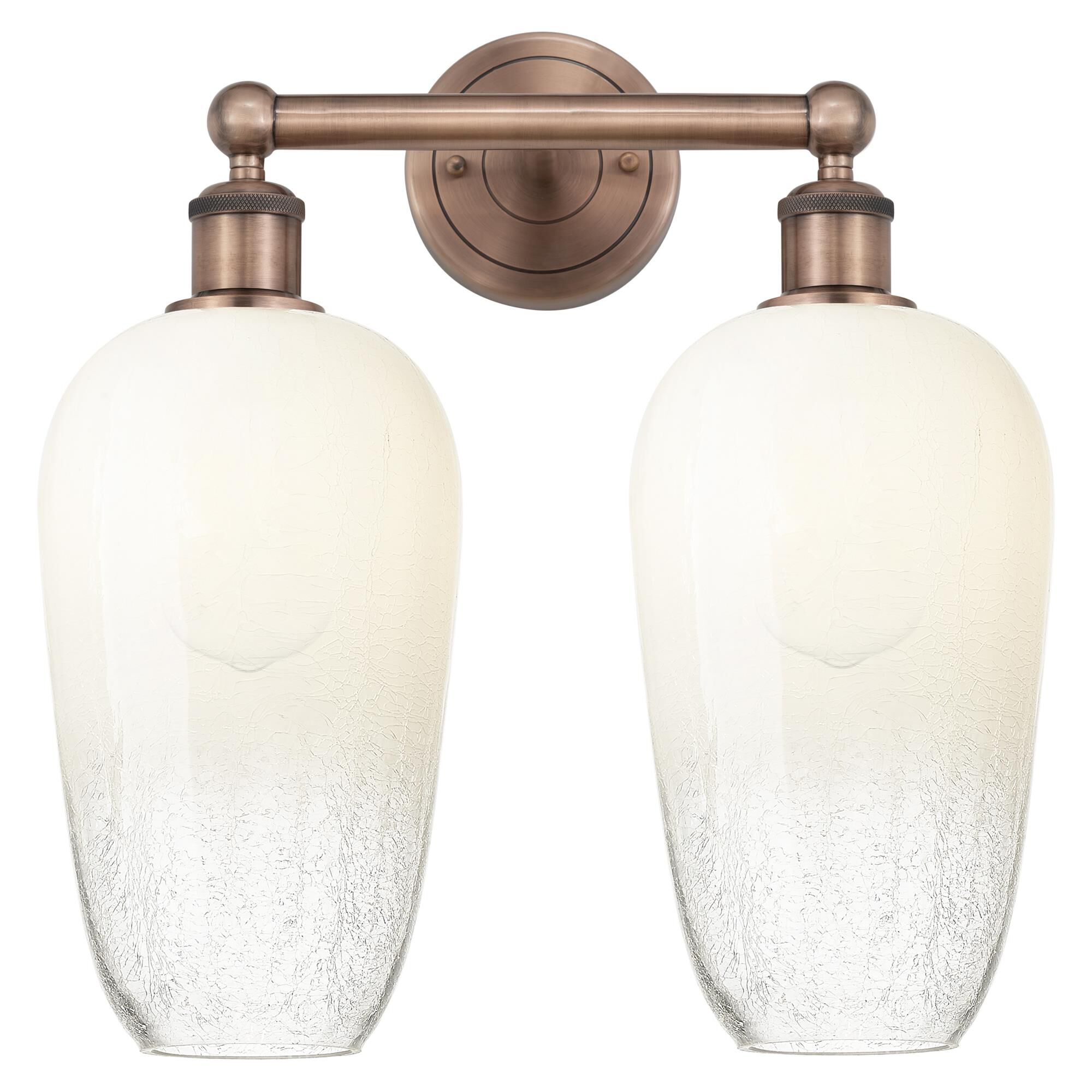 Shown in Antique Copper finish and Opal glass