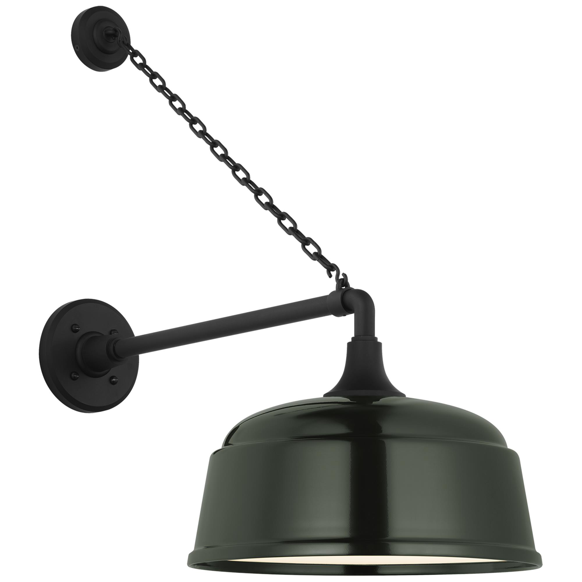 Shown in Matte Black finish and Green shade