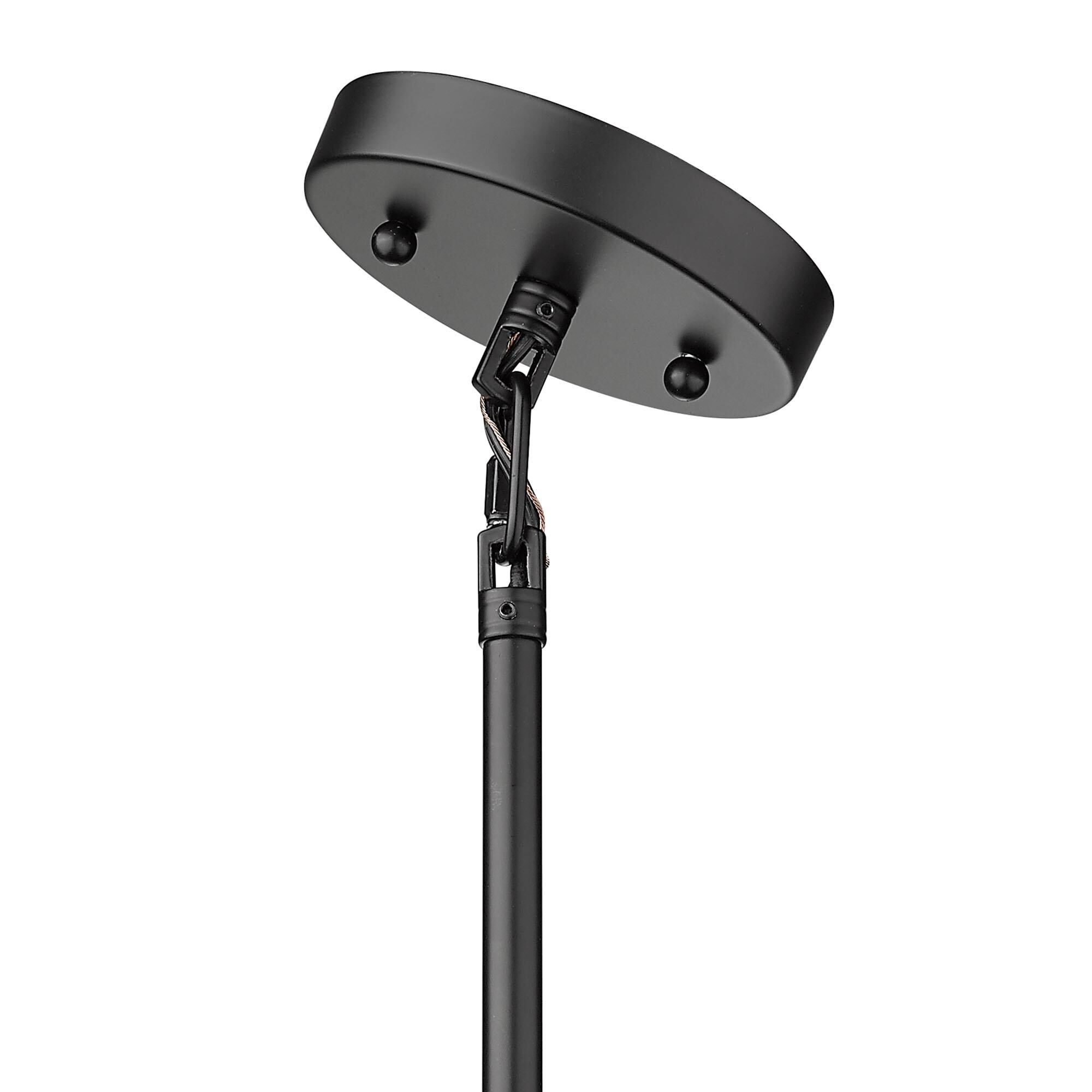 Shown in Matte Black finish and Matte Black shade