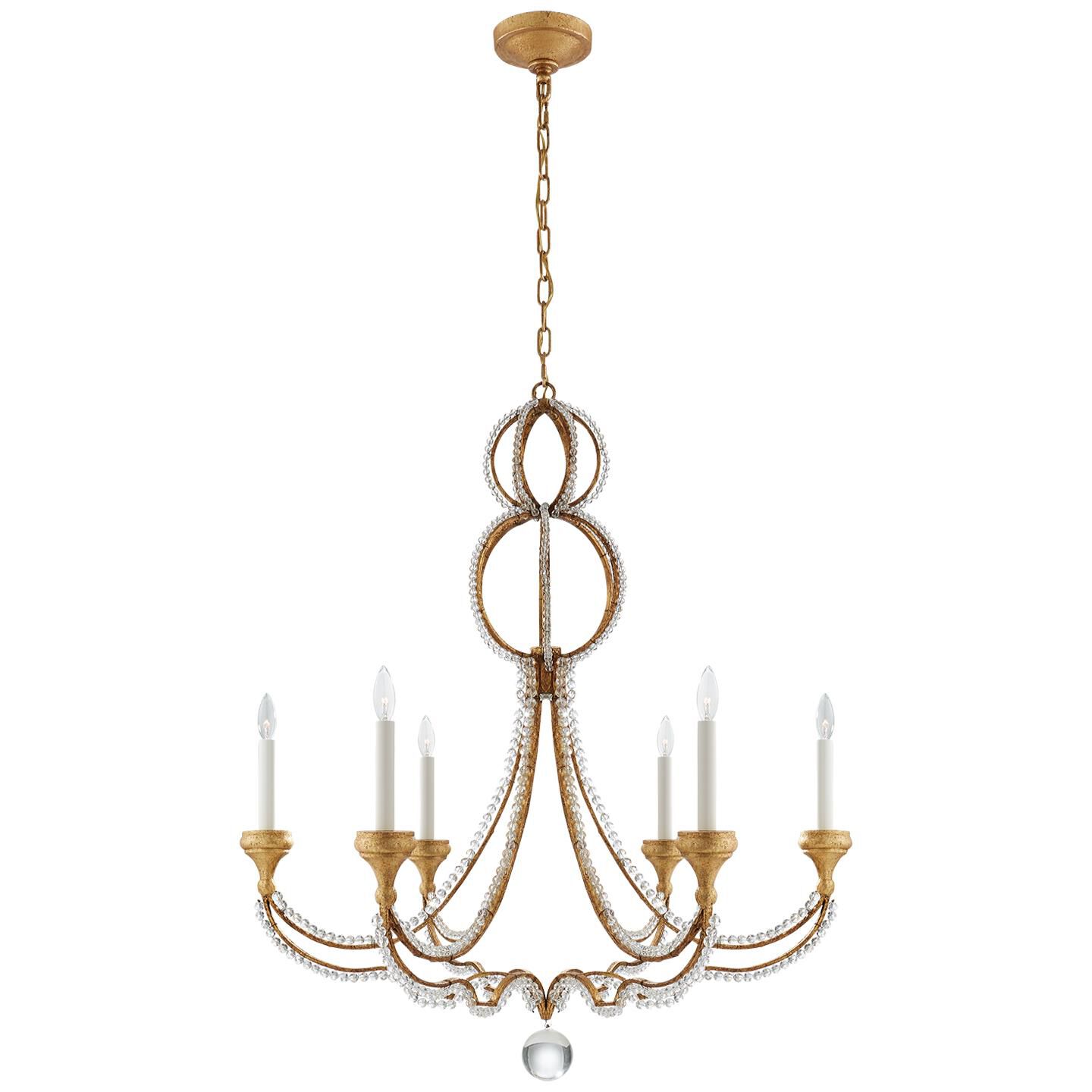 Niermann Weeks Milan 38 Inch 6 Light Chandelier by Visual Comfort Signature Collection