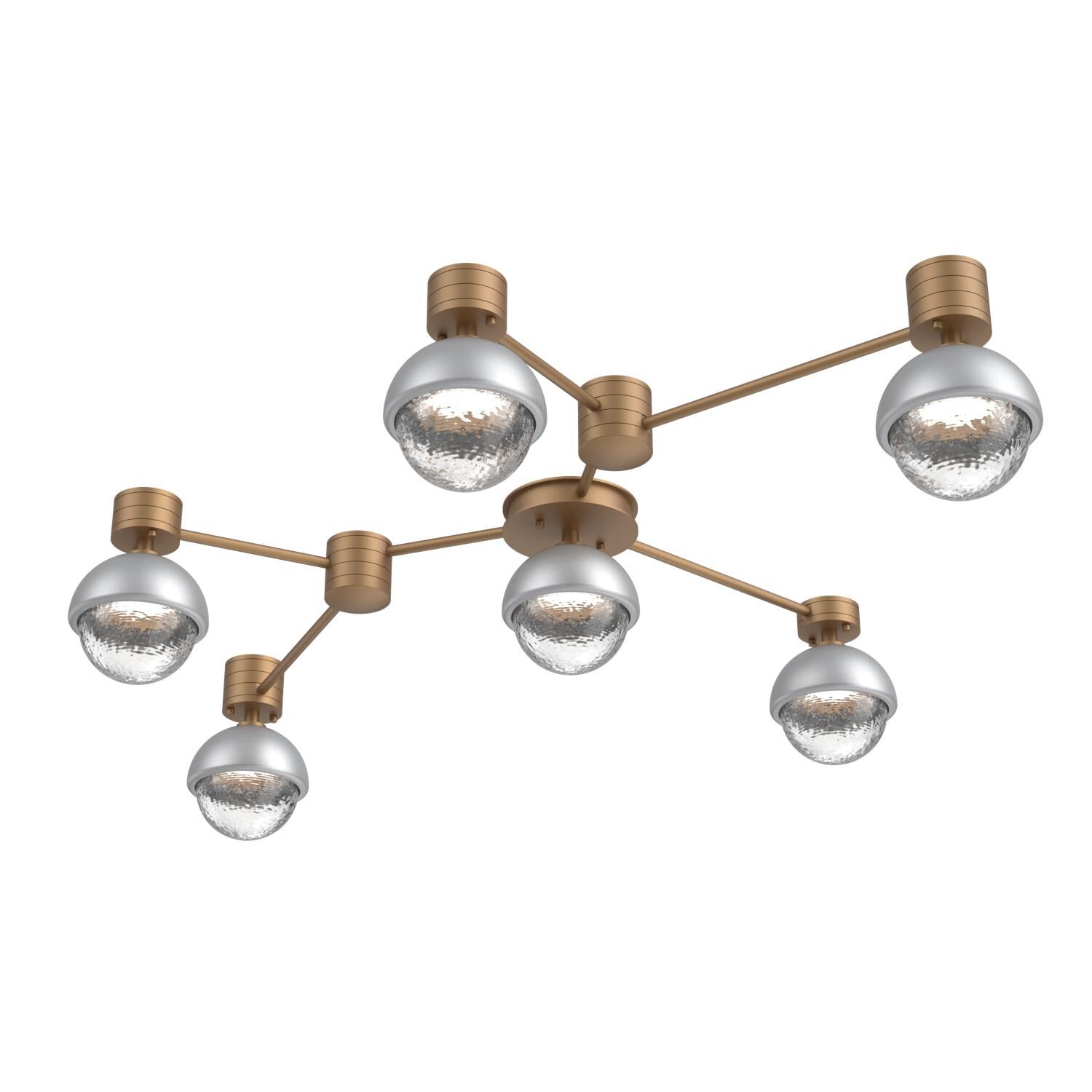 Shown in Novel Brass finish and Clear glass and Classic Silver accent