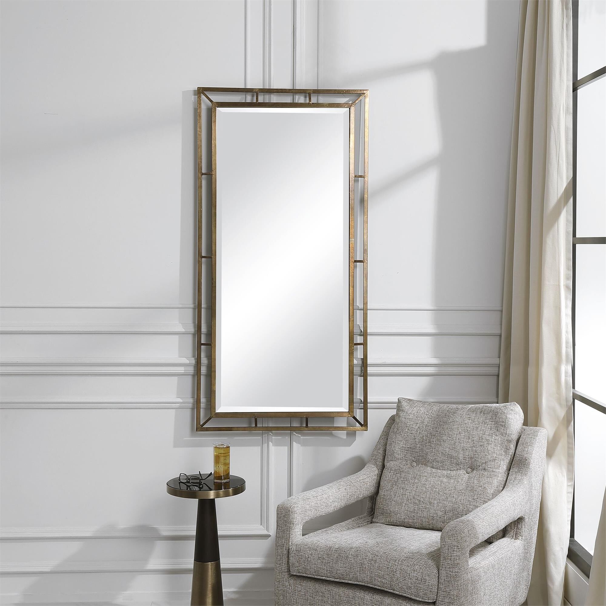 Shown in Simple In Design Yet Refined In Style, This Mirror Is Accented By A Solid Iron Frame Dressed In A Co finish