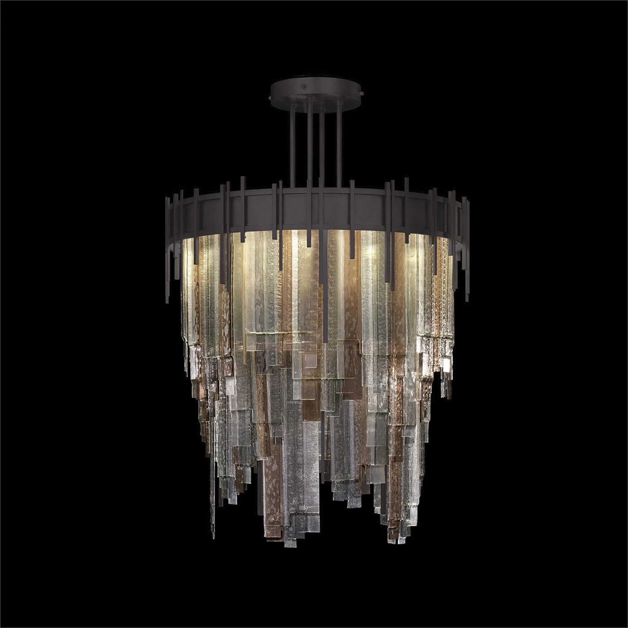 Shown in Black finish and Multi-Tone glass