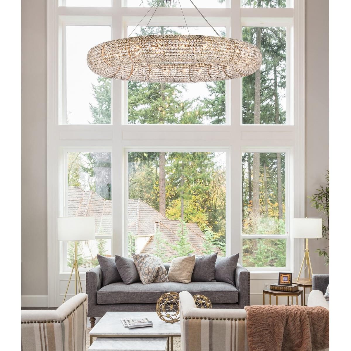 Paris 59 Inch 24 Light Chandelier by Elegant Lighting