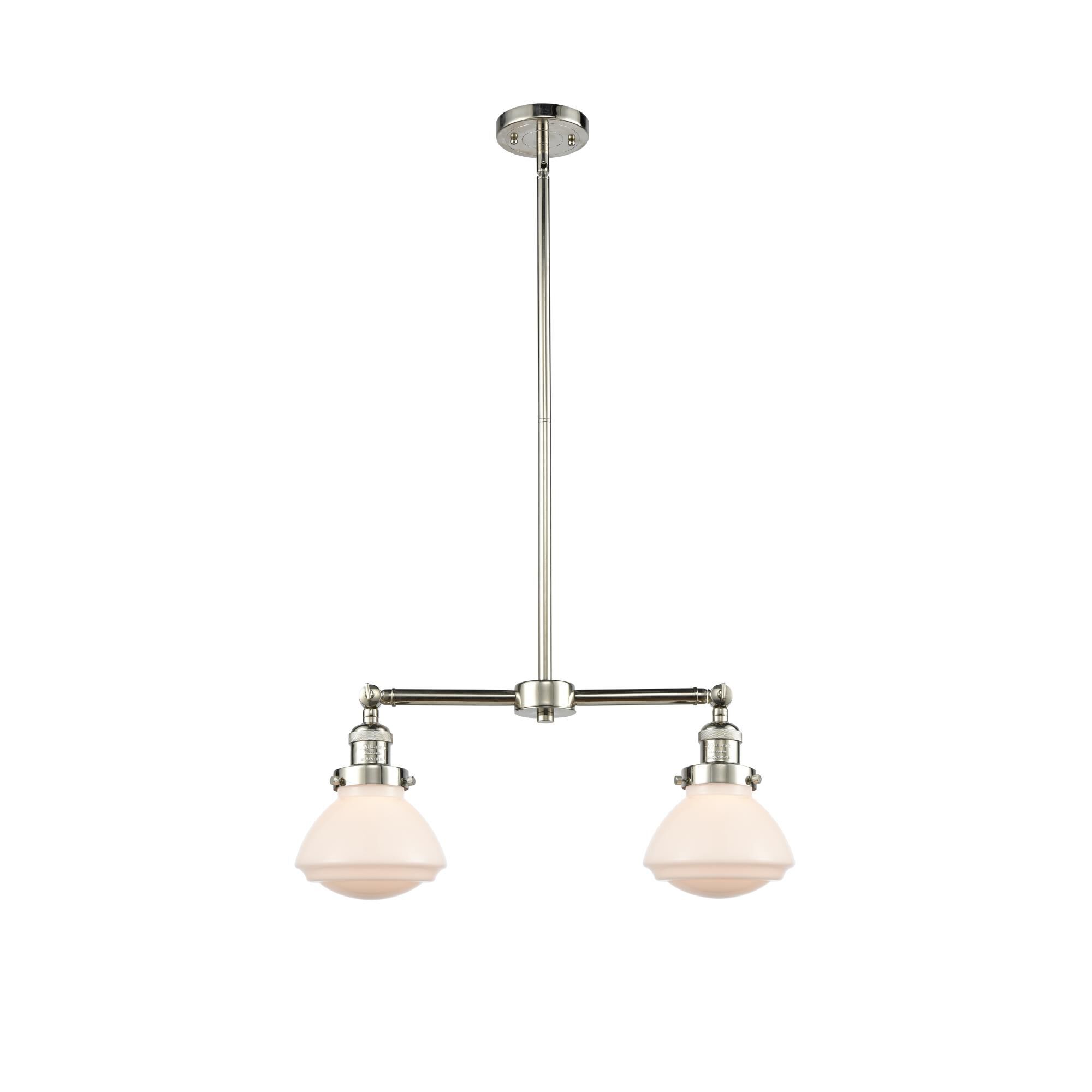 Shown in Polished Nickel finish and Bell glass and Glass shade