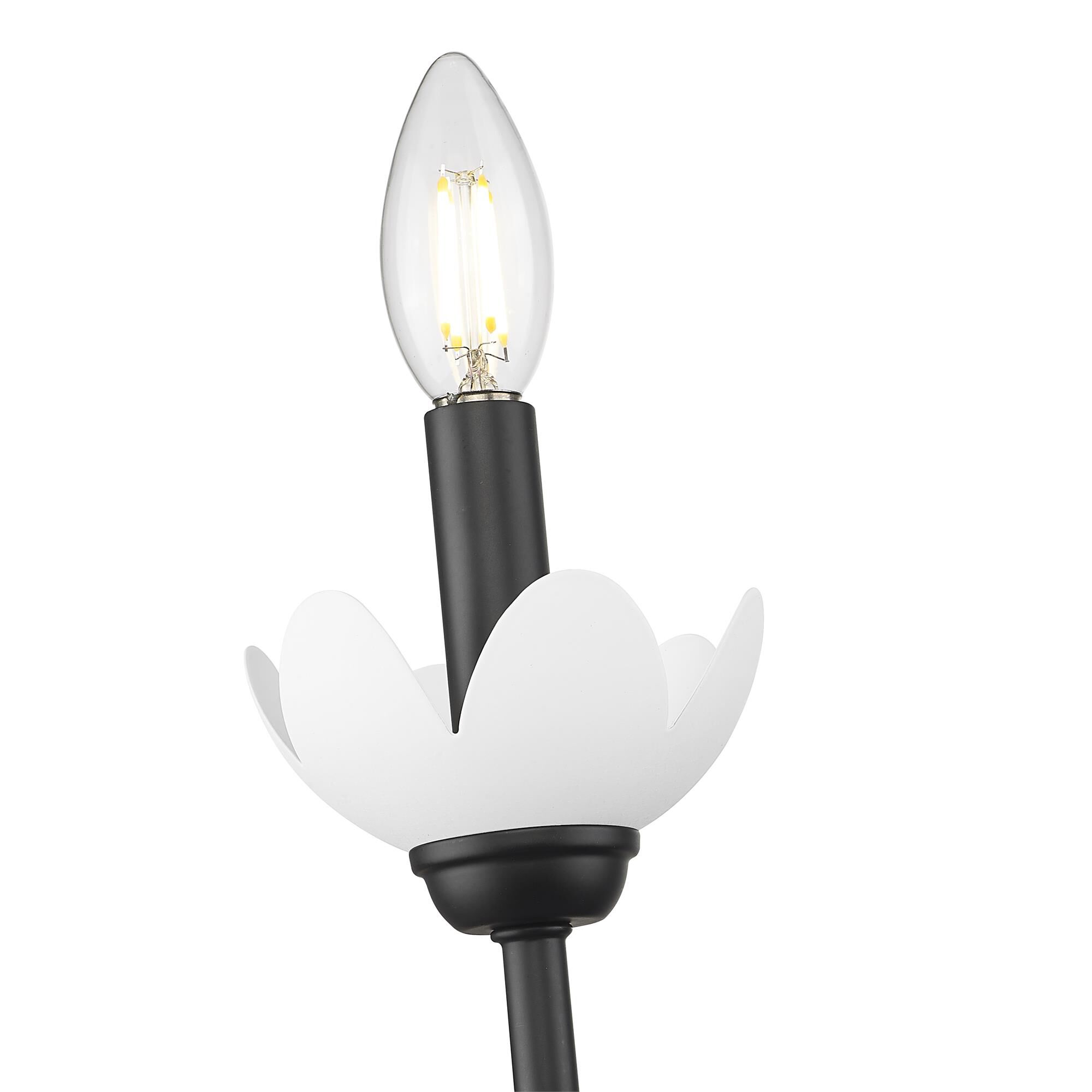 Shown in Matte Black finish and Clear Ribbed glass and Clear Ribbed shade
