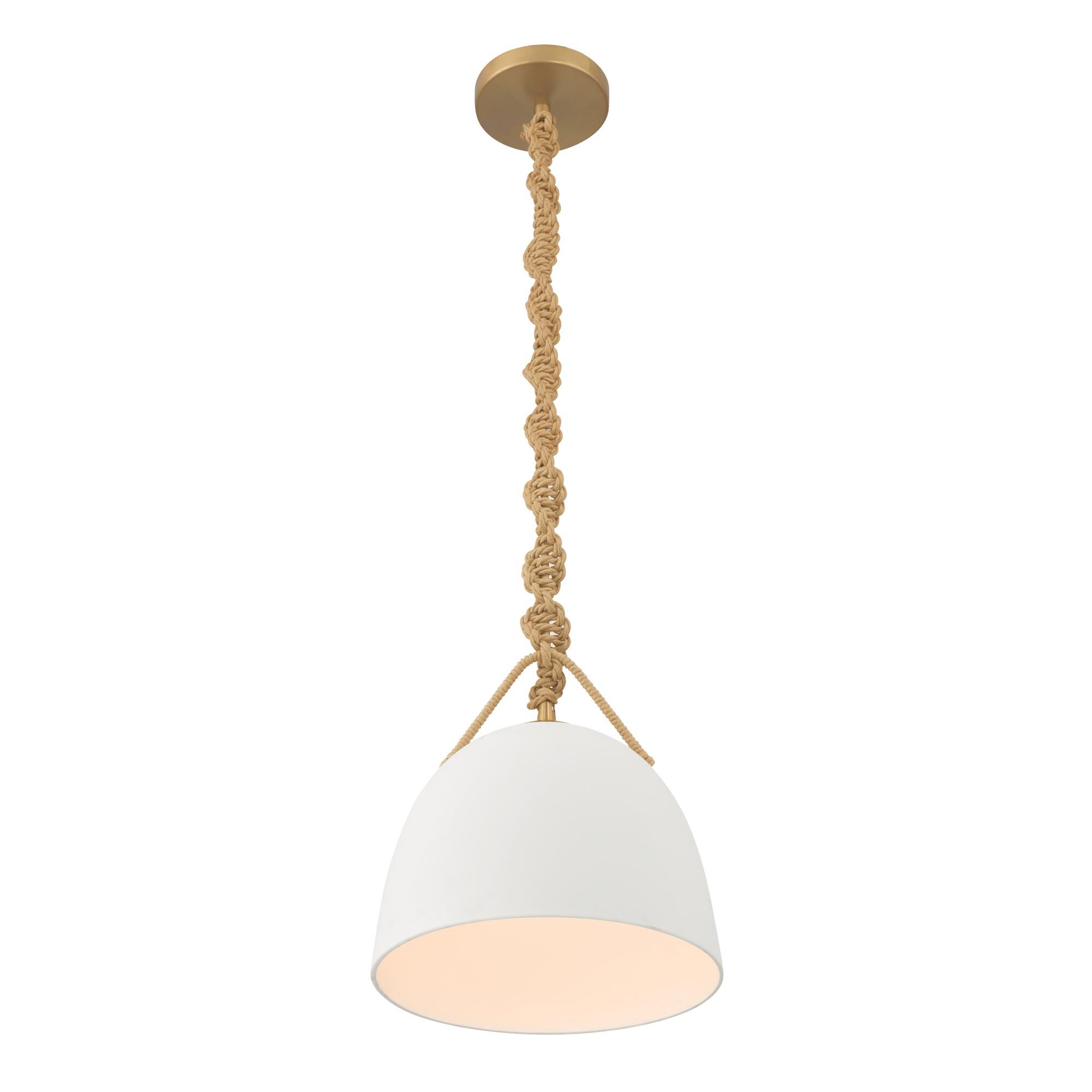 Shown in Legacy Brass finish and White shade