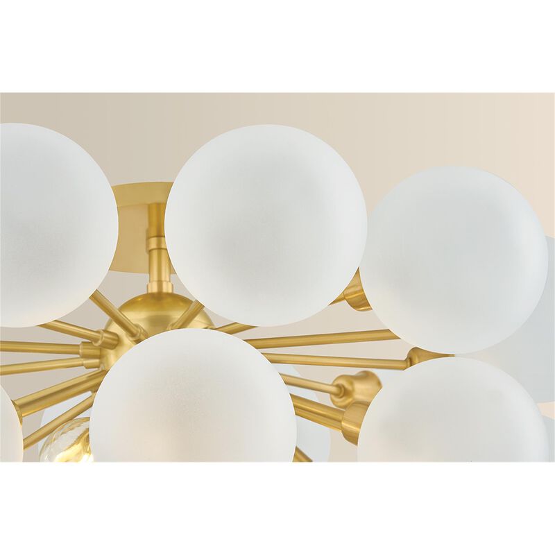 Antoneta 20 Inch 3 Light Semi Flush Mount by Mitzi