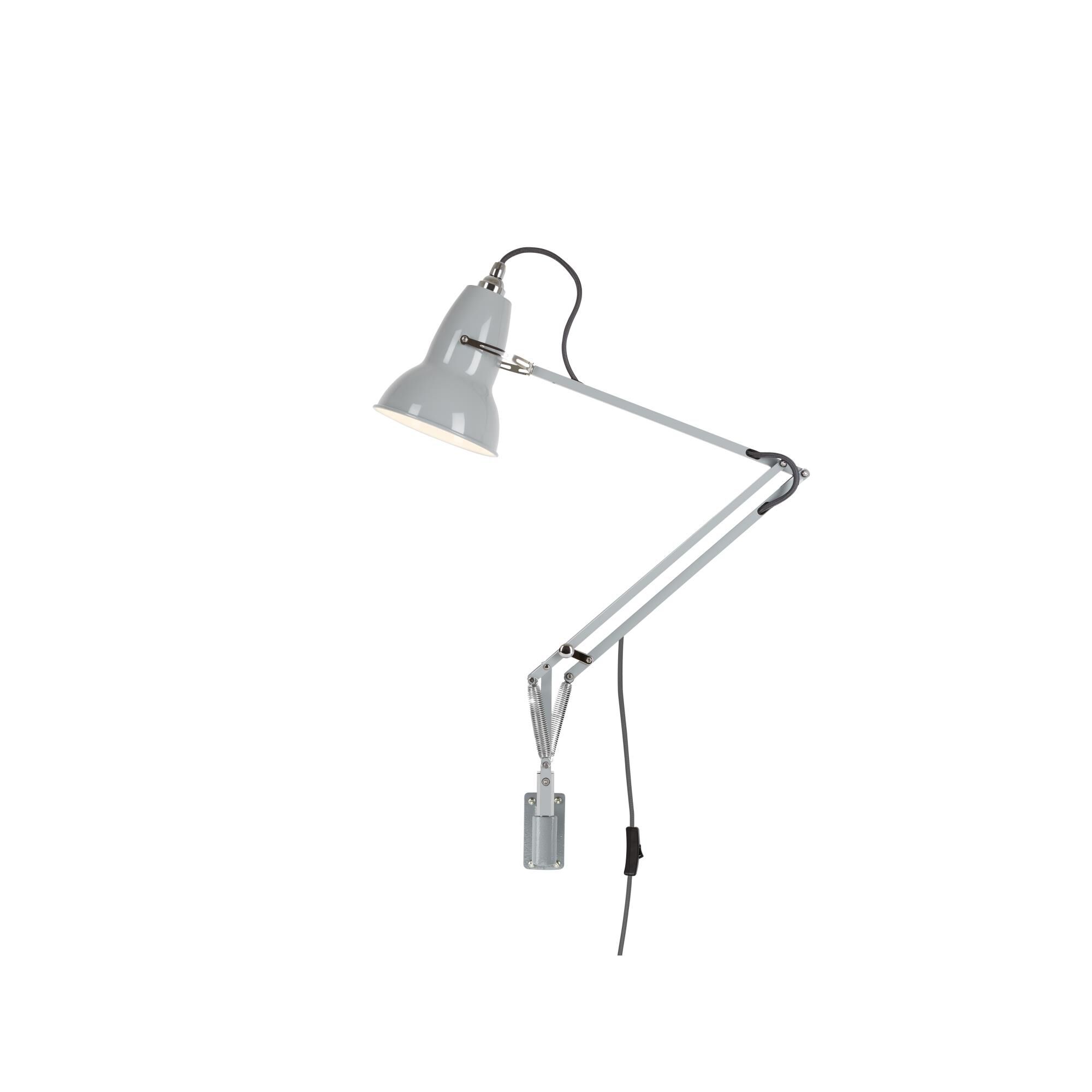 Shown in Dove Grey finish and Aluminum shade