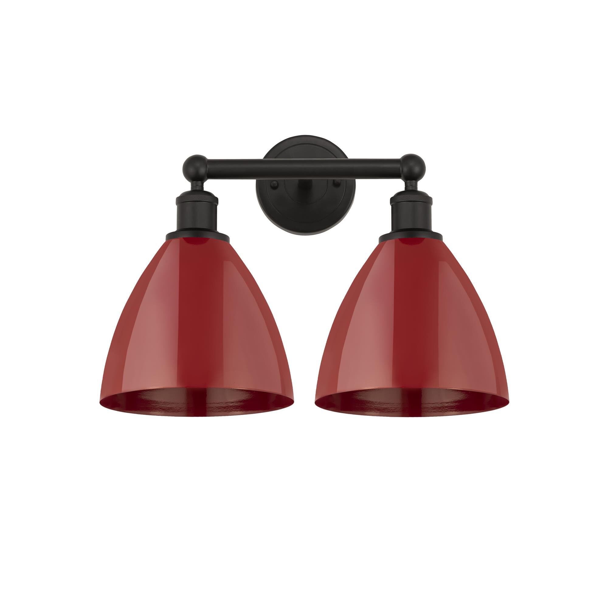 Shown in Oil Rubbed Bronze, Red finish and Red Metal shade