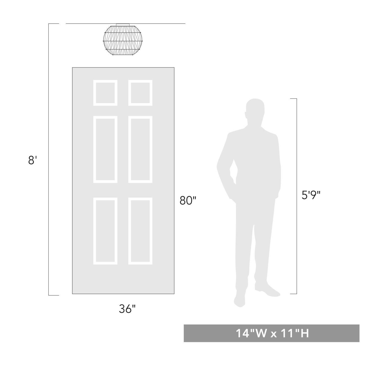 Shown in Matte Black finish and Nanatural Raphia Rope shade