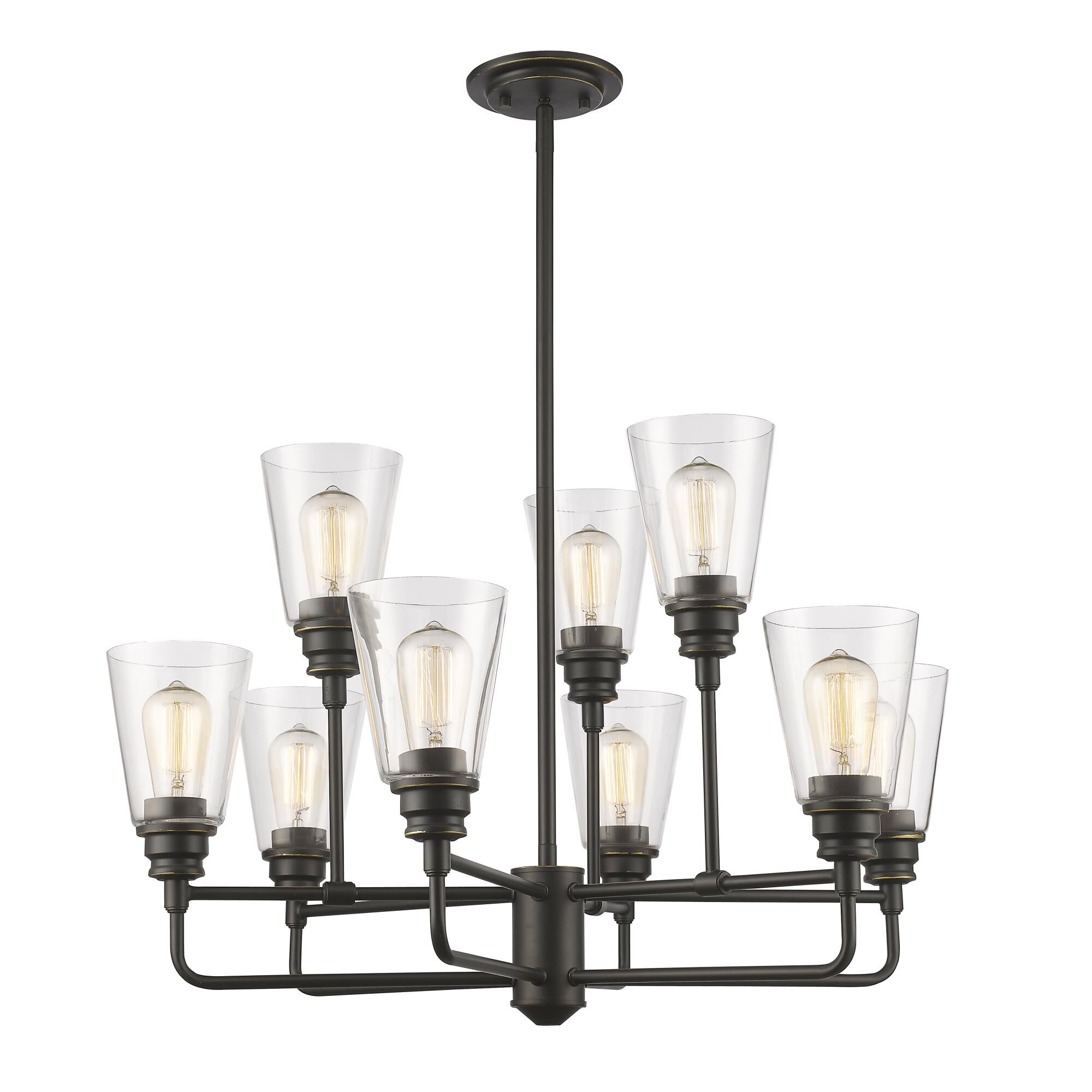 Shown in Olde Bronze finish and Glass shade