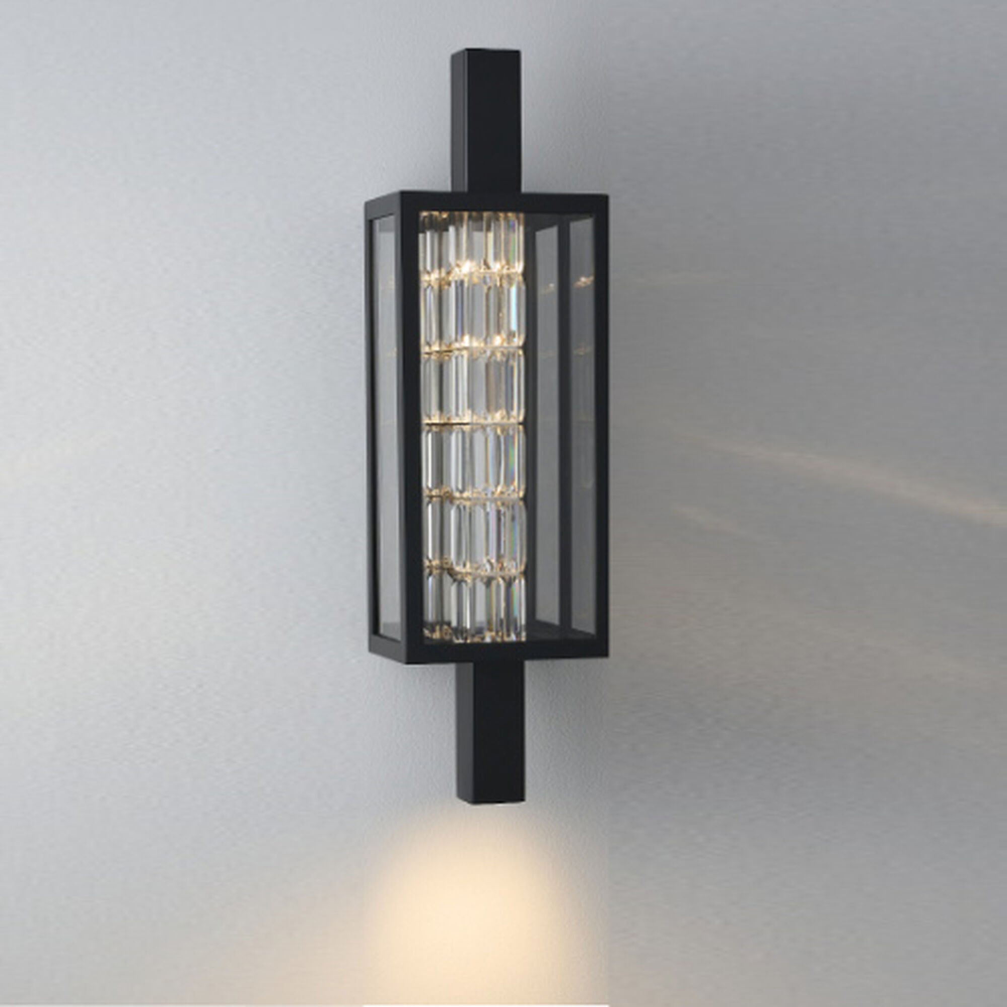 Shown in Matte Black finish and Firenze Clear crystal and 0 shade