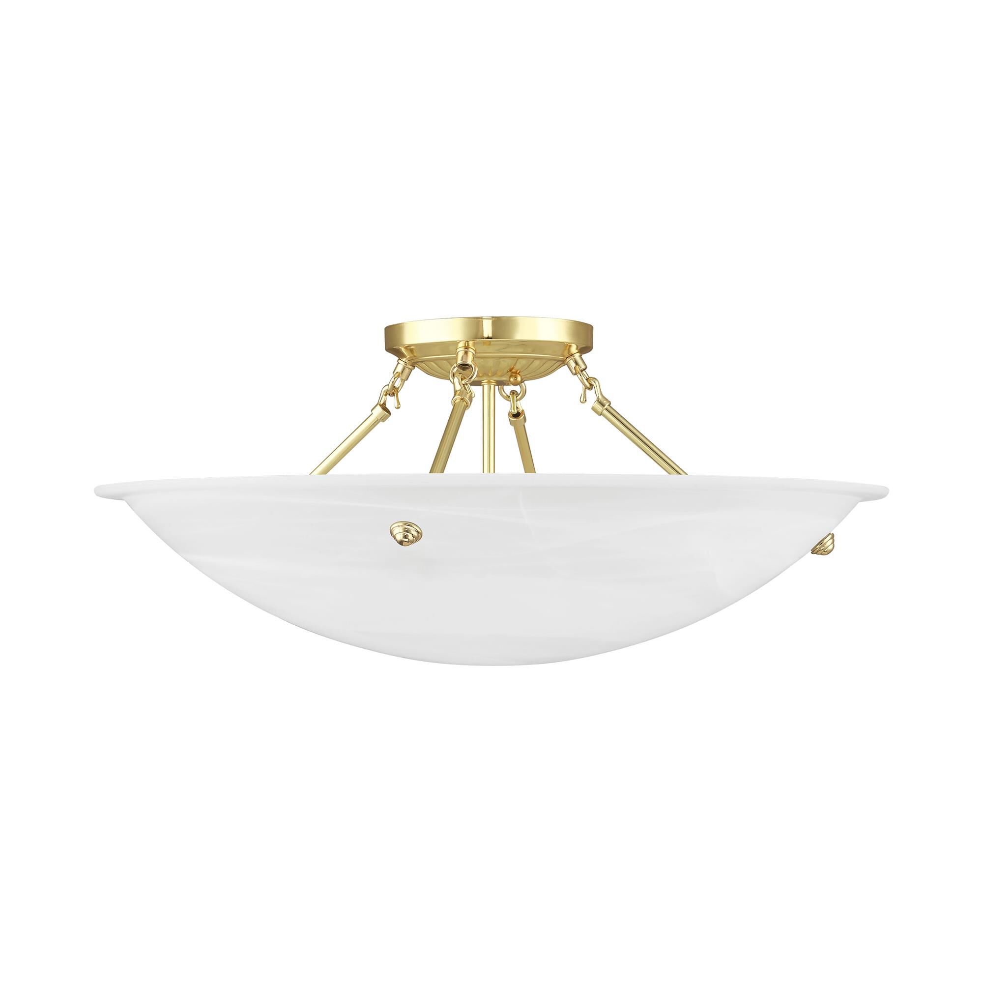 Home Basics 24 Inch 4 Light Semi Flush Mount by Livex Lighting