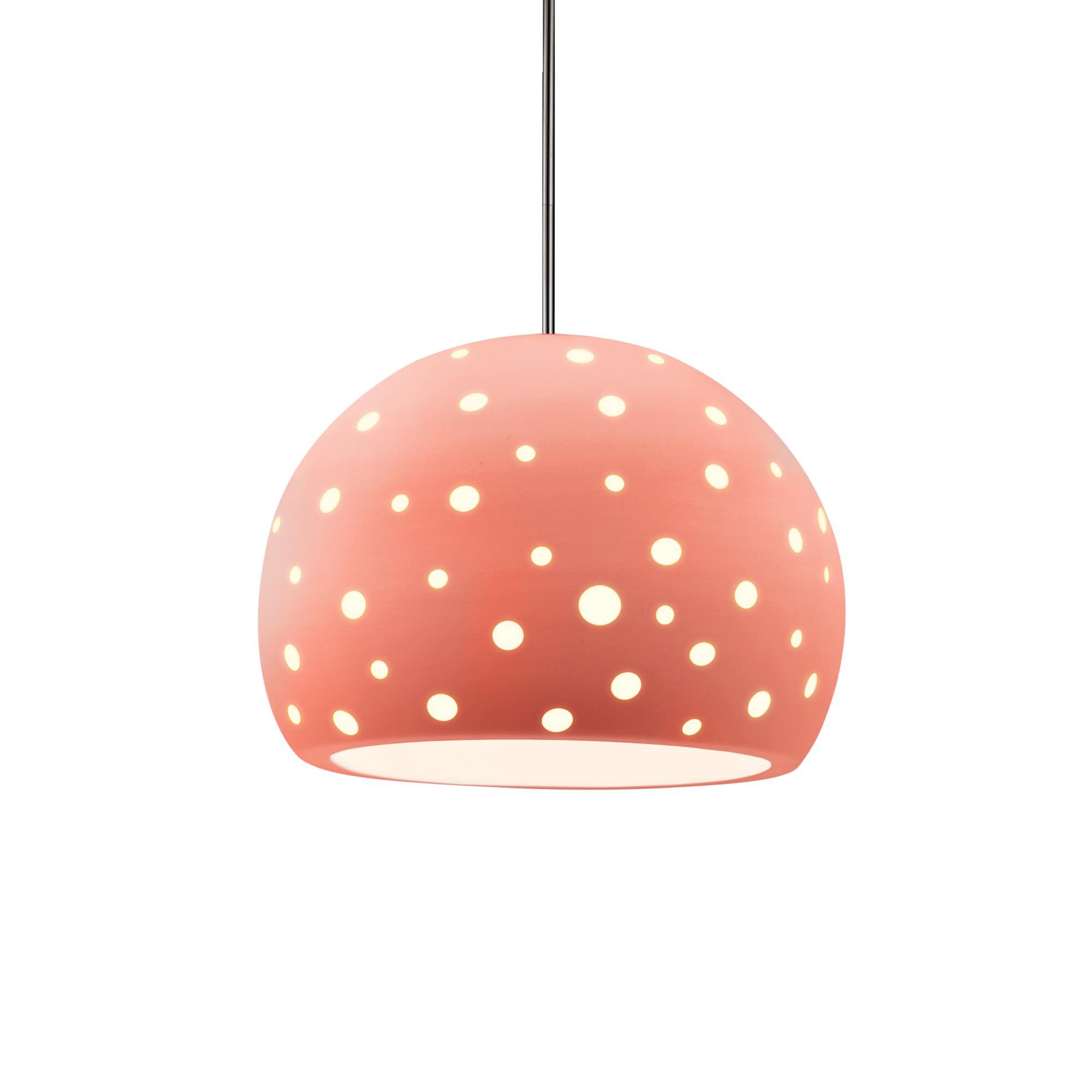 Perforated Globe 12 Inch Large Pendant by Justice Design Group