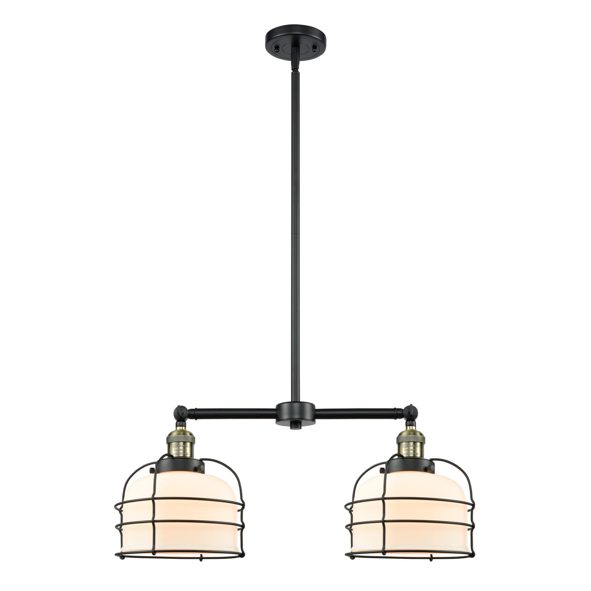 Bruno Marashlian Large Bell Cage 24 Inch 2 Light Chandelier by Innovations Lighting