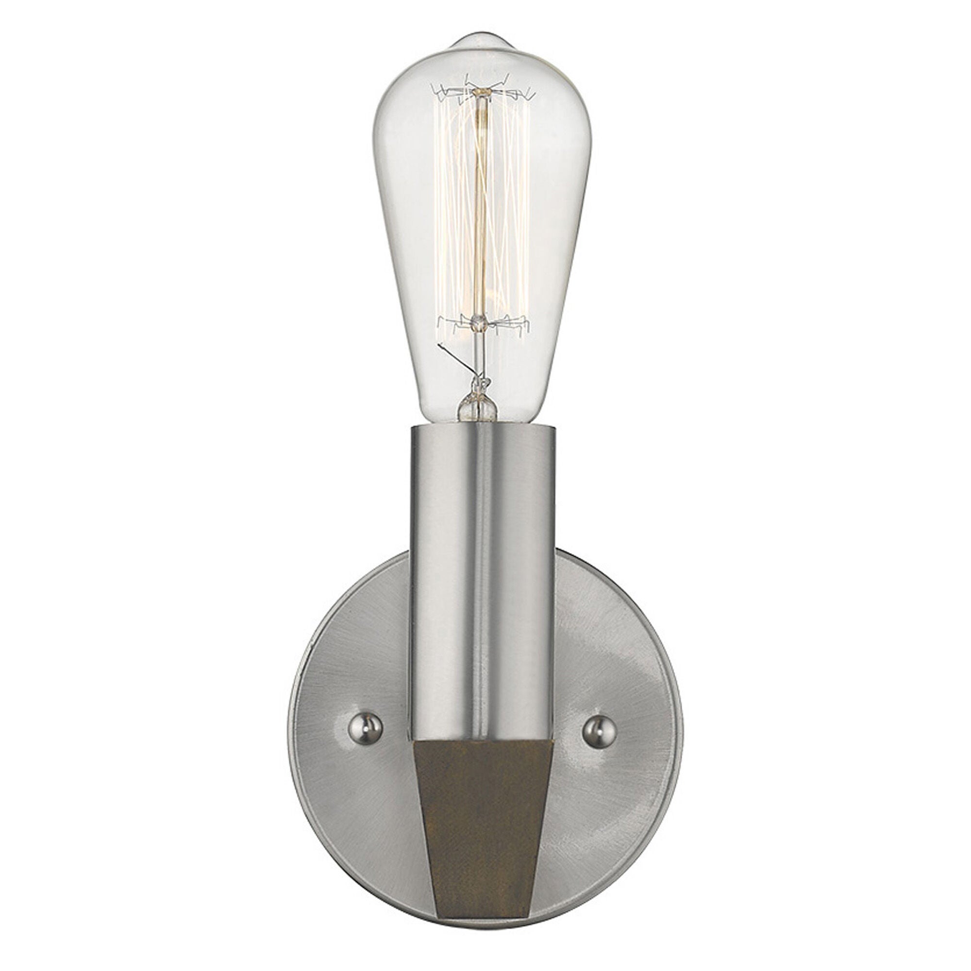 Shown in Satin Nickel finish and -- glass and -- shade