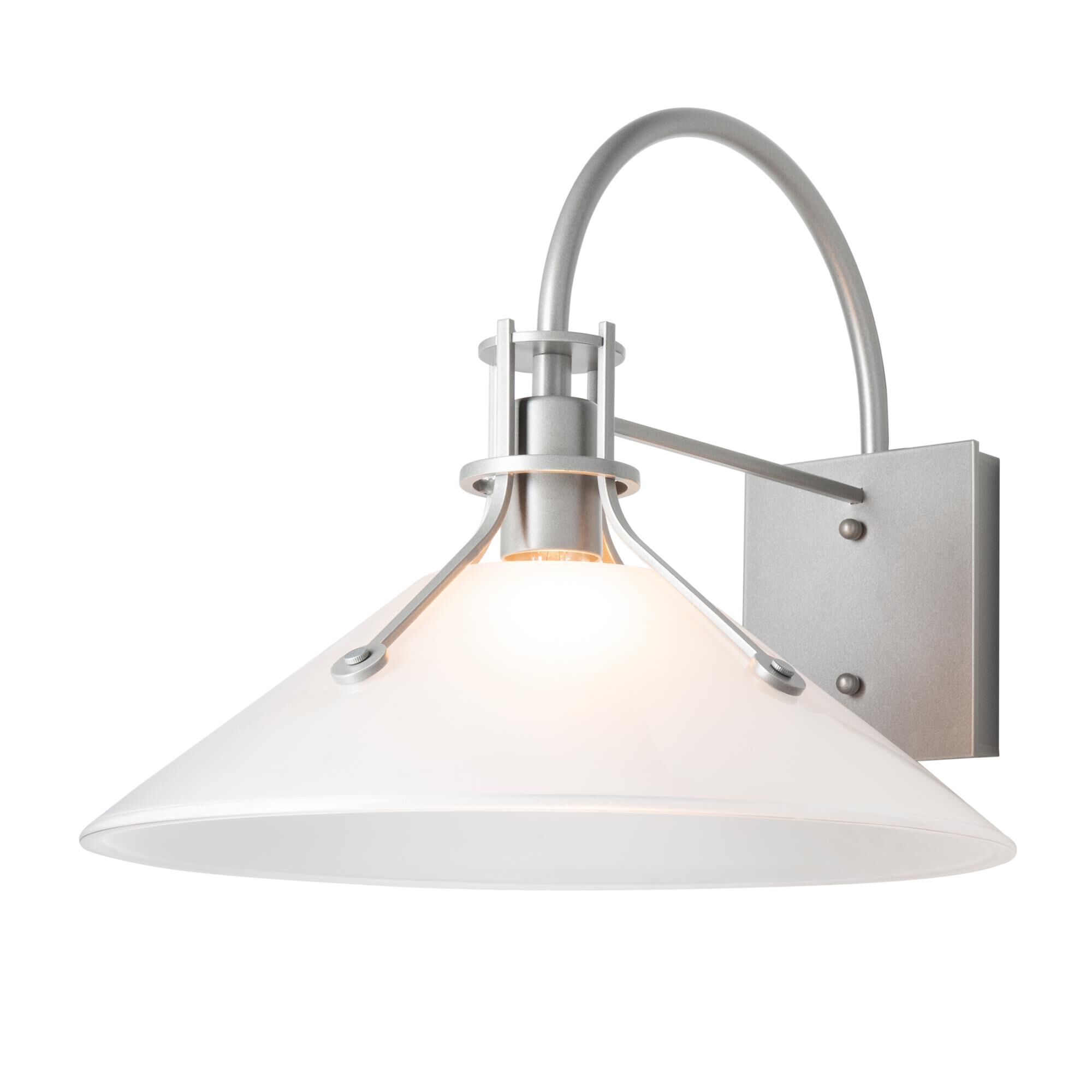 Shown in Coastal Burnished Steel finish and Frosted glass