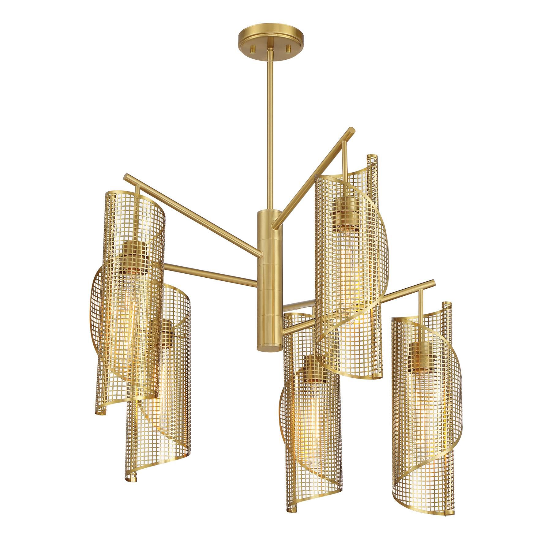 Shown in Warm Brass finish and Metal shade