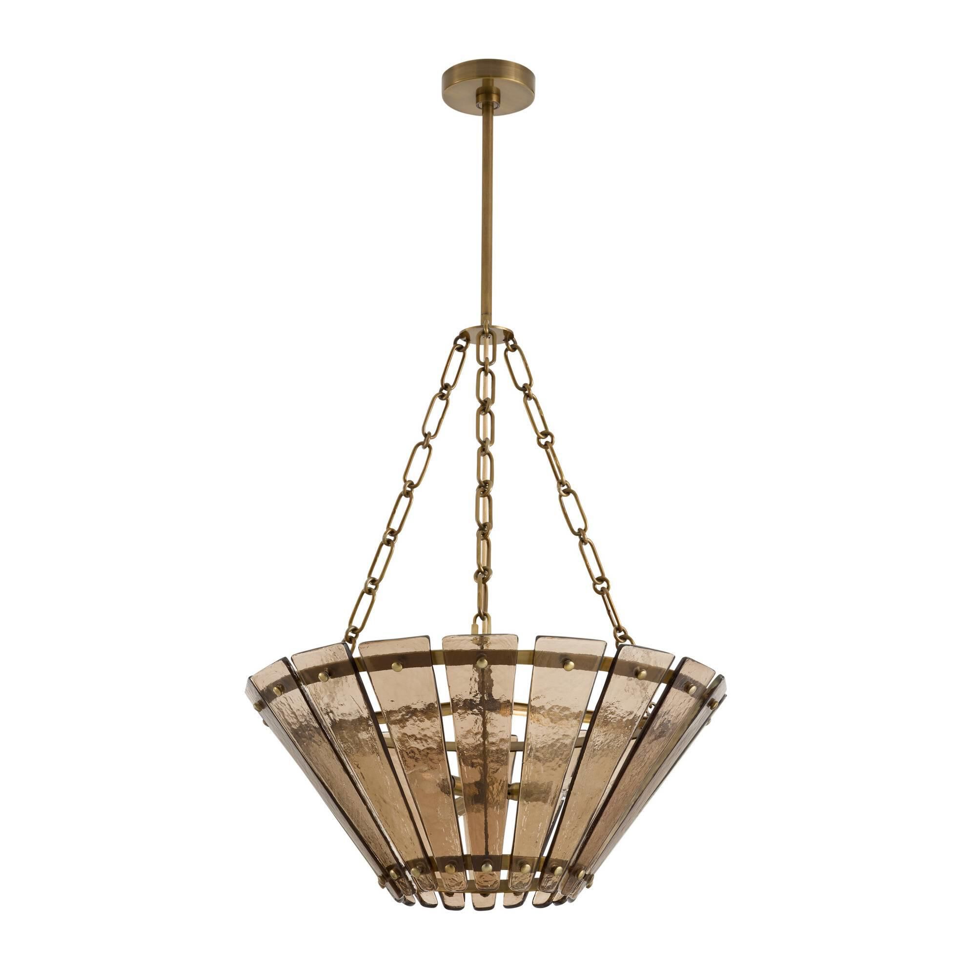Shown in Smoke and Antique Brass finish