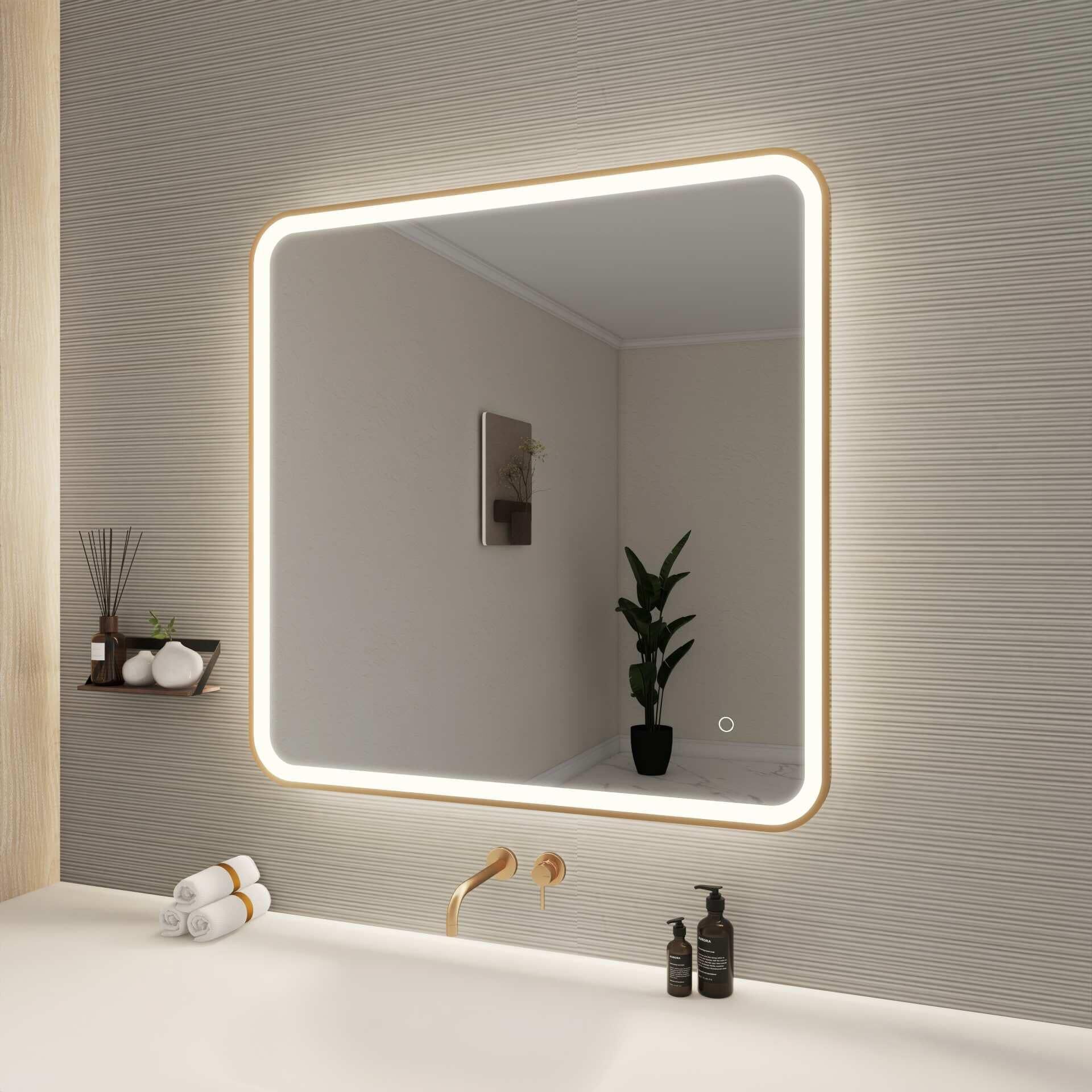 Harmoni 36 Inch Round LED Lighted Mirror by Elegant Decor