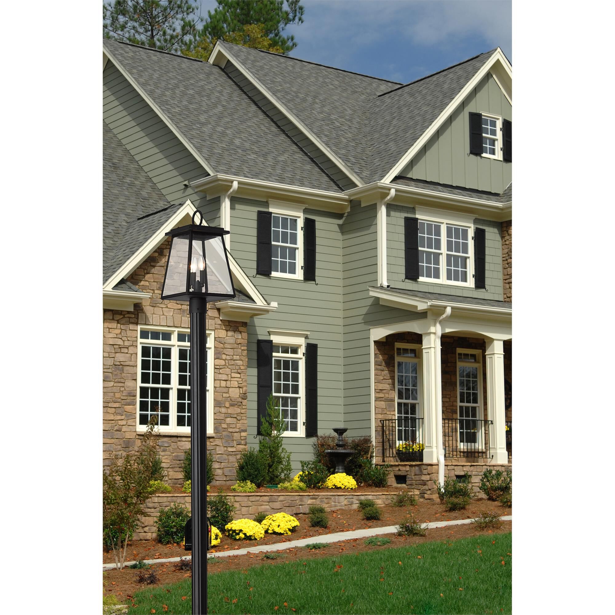 Shown in Black finish and Clear Beveled glass