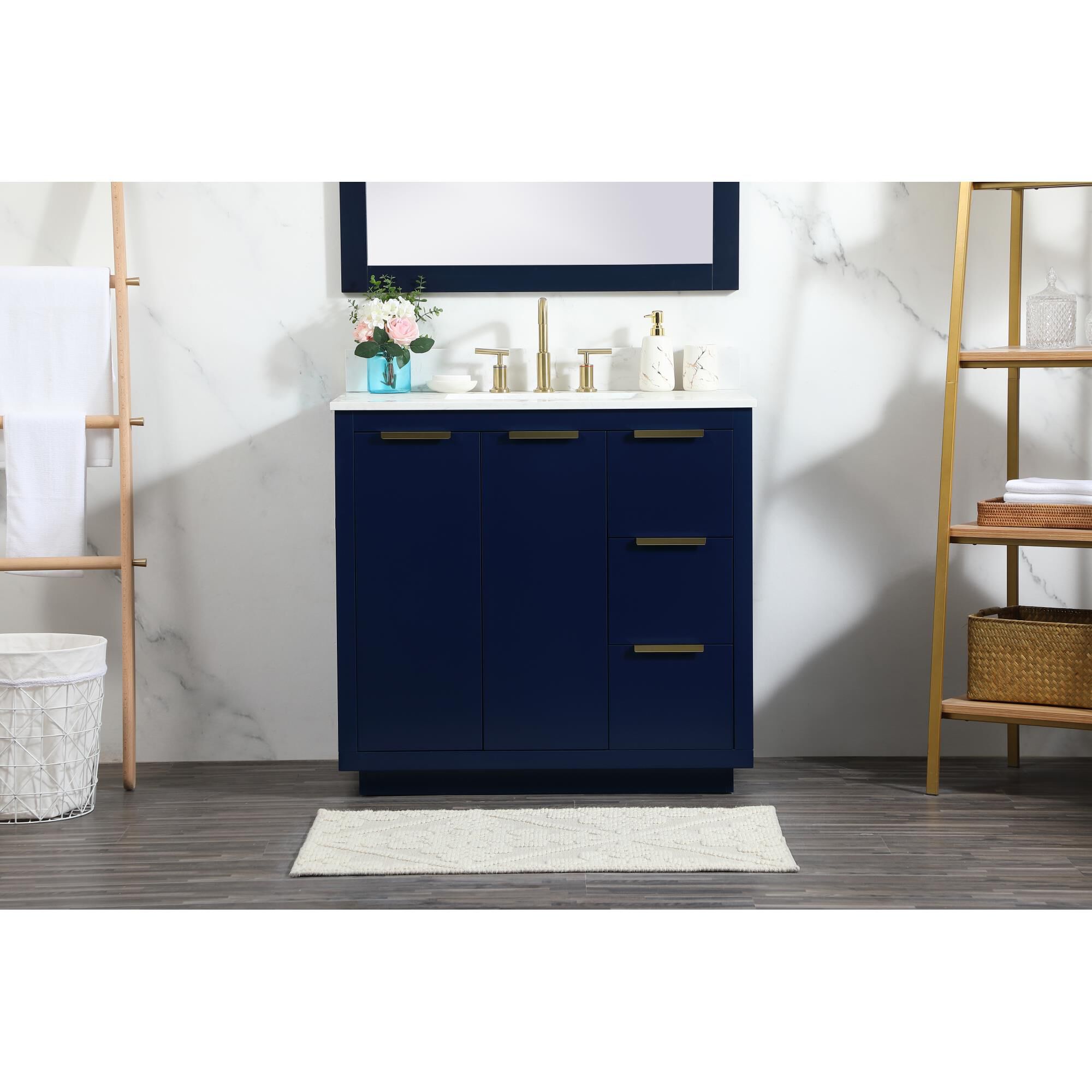 Shown in Blue finish