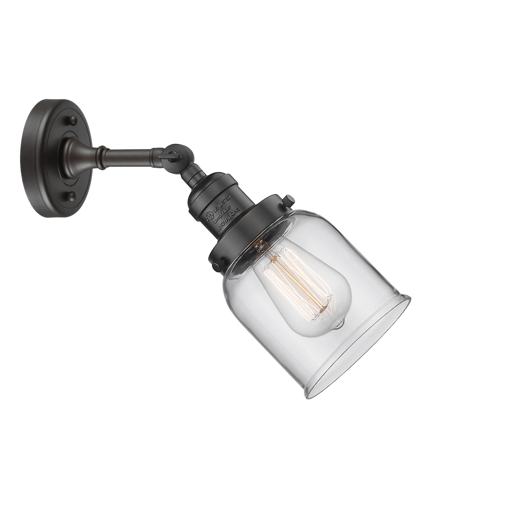 Shown in Oil Rubbed Bronze finish and Clear glass and None accent