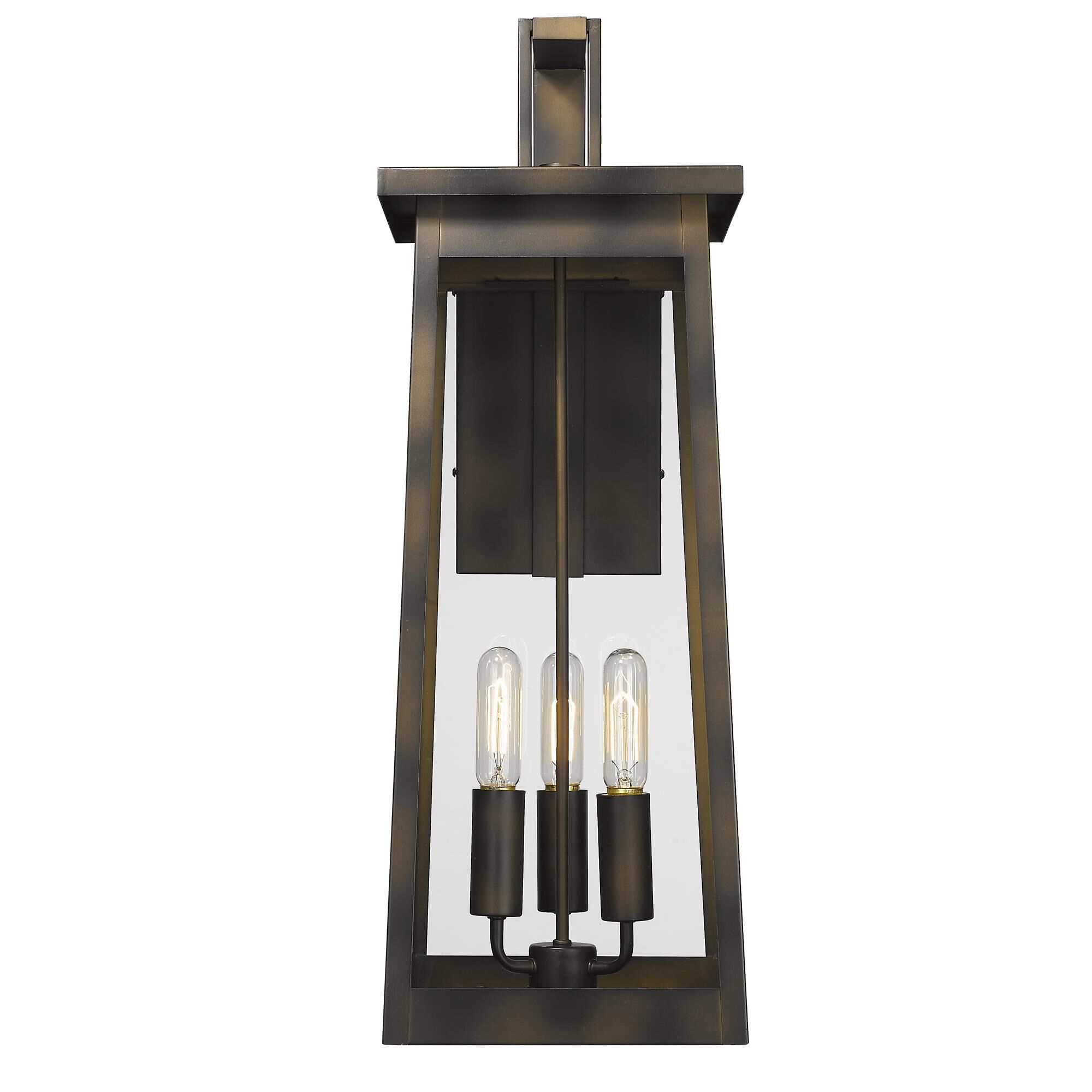 Shown in Oil-Rubbed Bronze finish and Clear glass and Clear Glass Panels shade