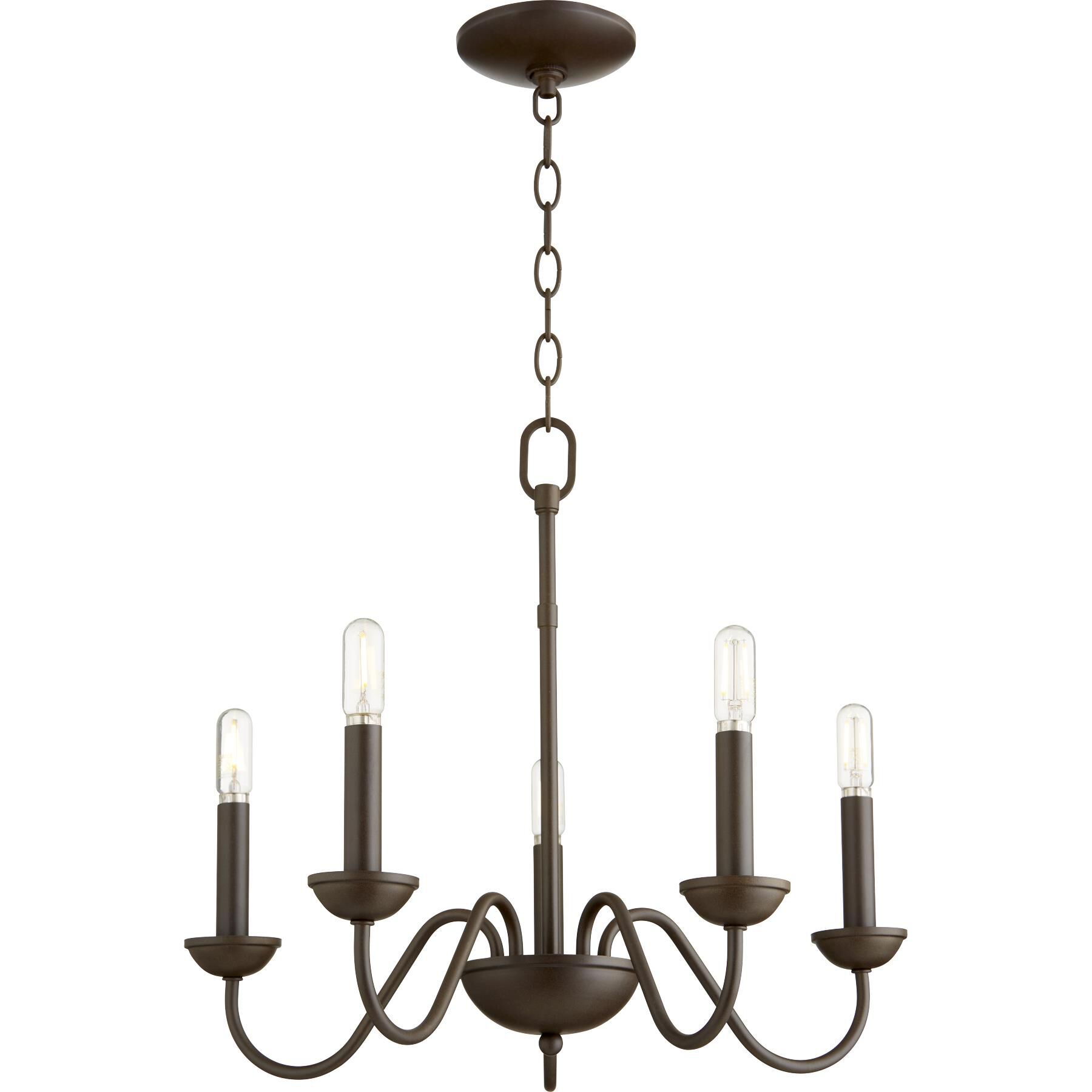 20 Inch 5 Light Mini Chandelier by Quorum International