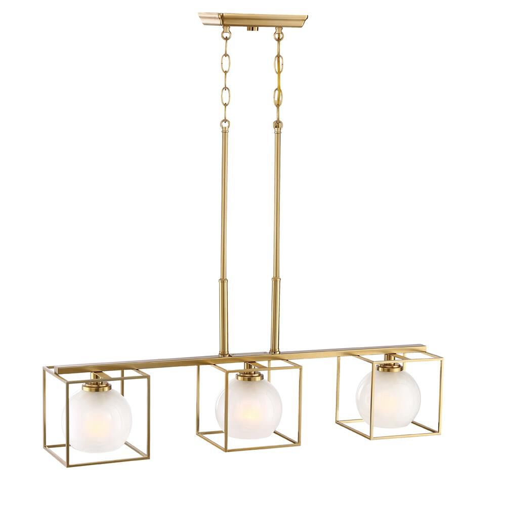 Shown in Brushed Gold finish and Clear Polished Outside Etched Inside glass and Clear Polished Outside Etched Inside shade