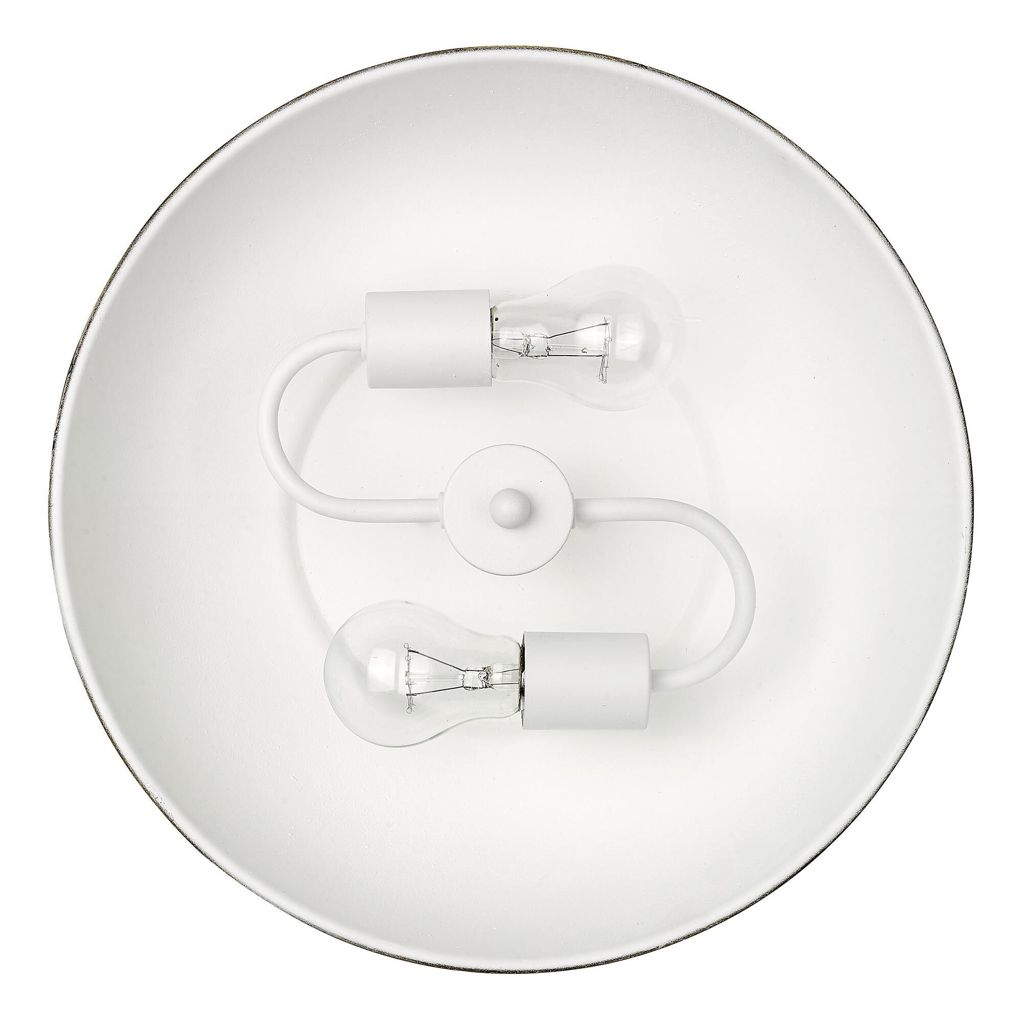 Shown in Aged Galvanized Steel finish and Antique Ivory shade