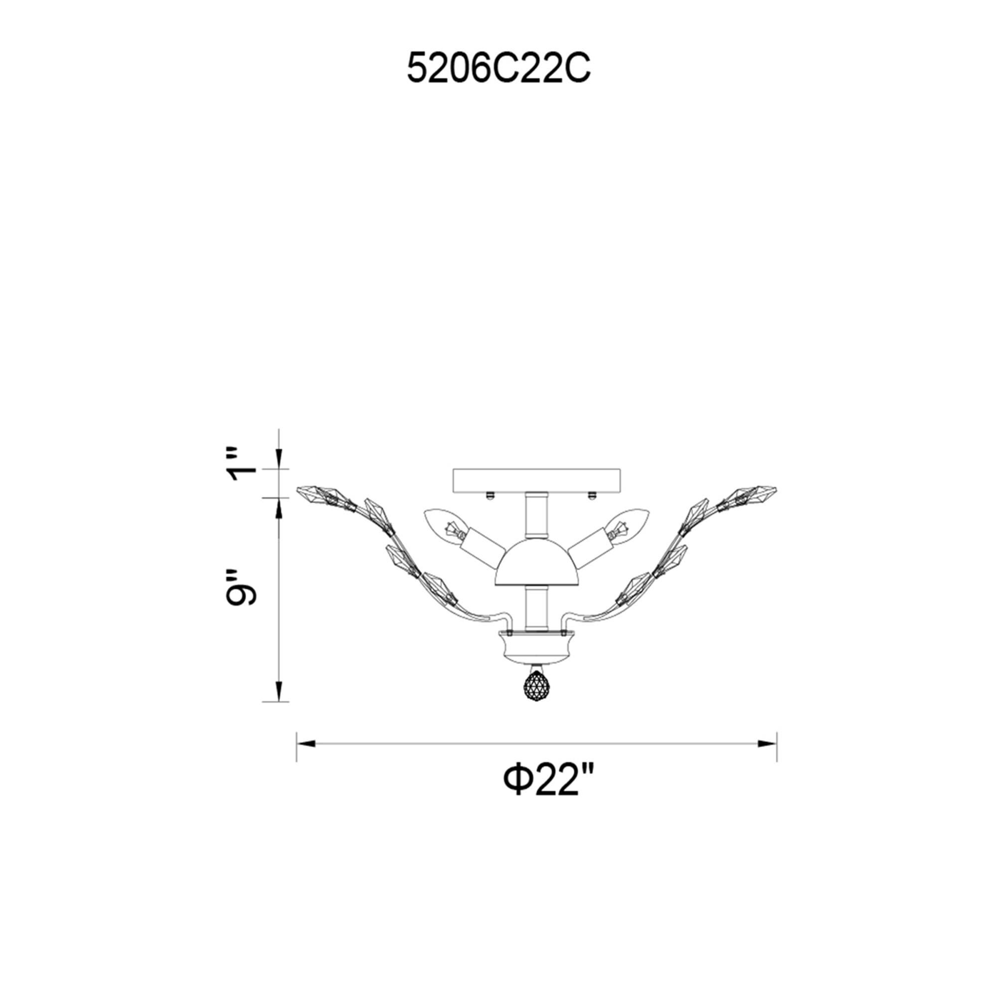 Shown in Chrome finish and K9 Clear crystal